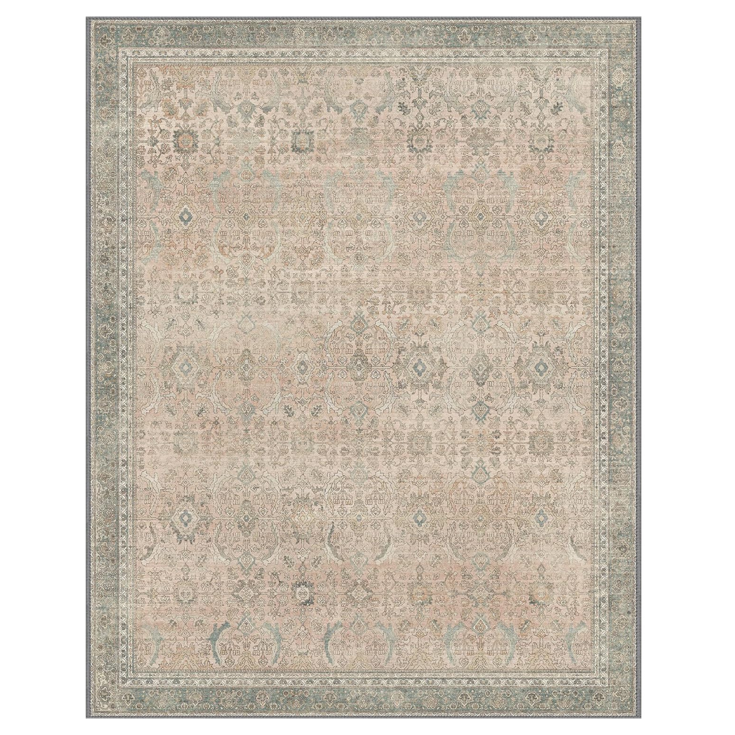 GENIMO Vintage Gorgeous Warm Color Non-Slip Washable Area Rug