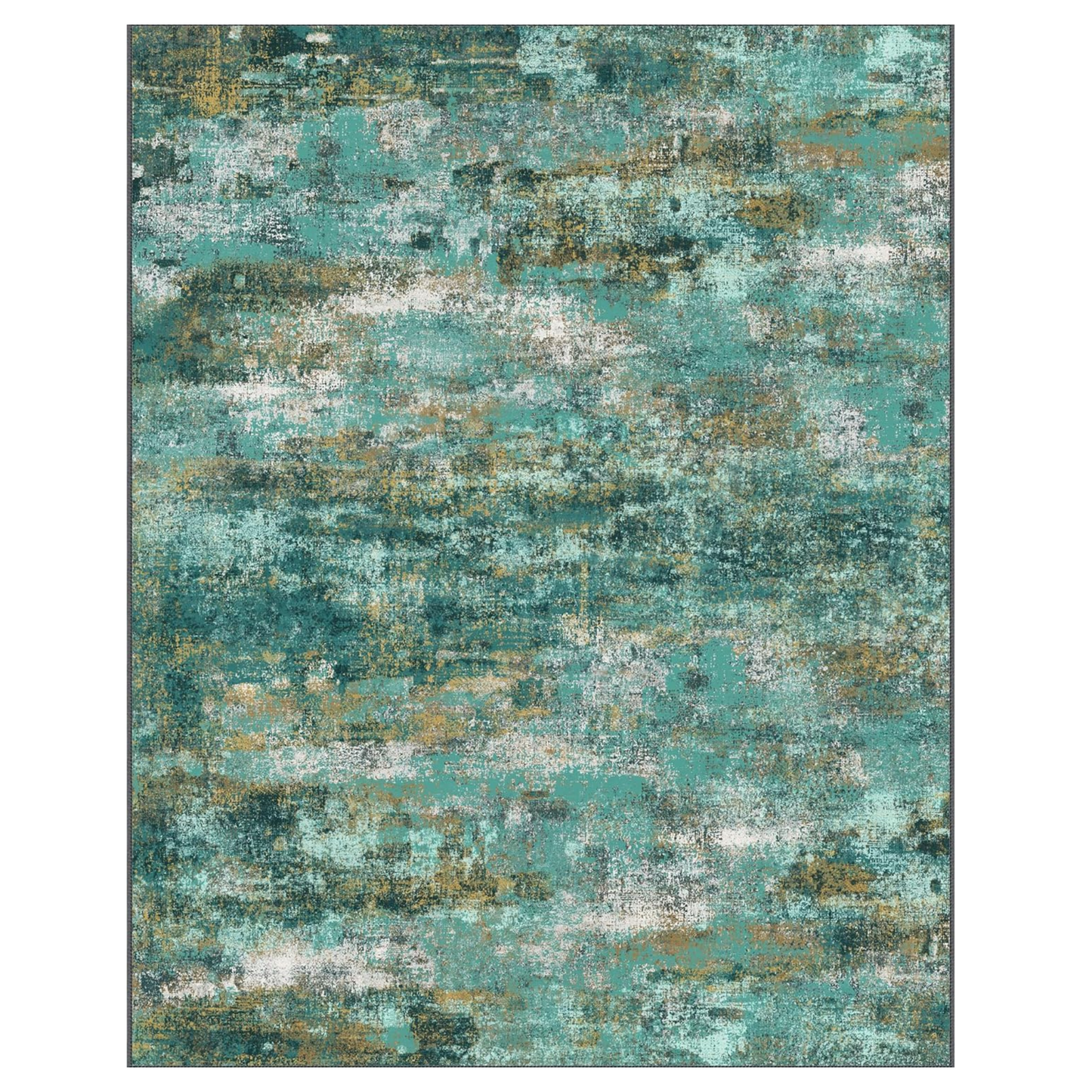 GENIMO Modern Abstract Print Soft Area Rugs Green