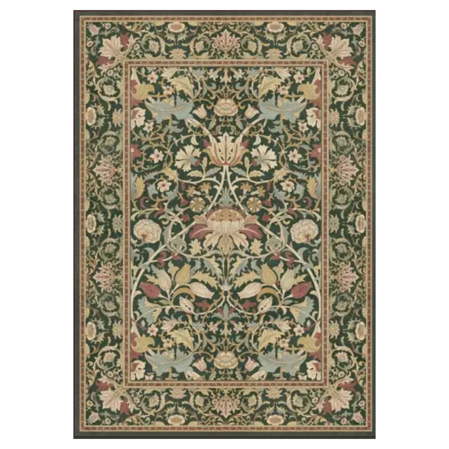 GENIMO Mysteriously Gorgeous Floral Pattern Print Area Rug