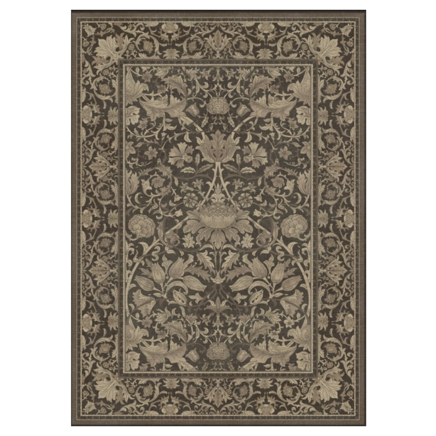 GENIMO Mysteriously Gorgeous Floral Pattern Print Area Rug
