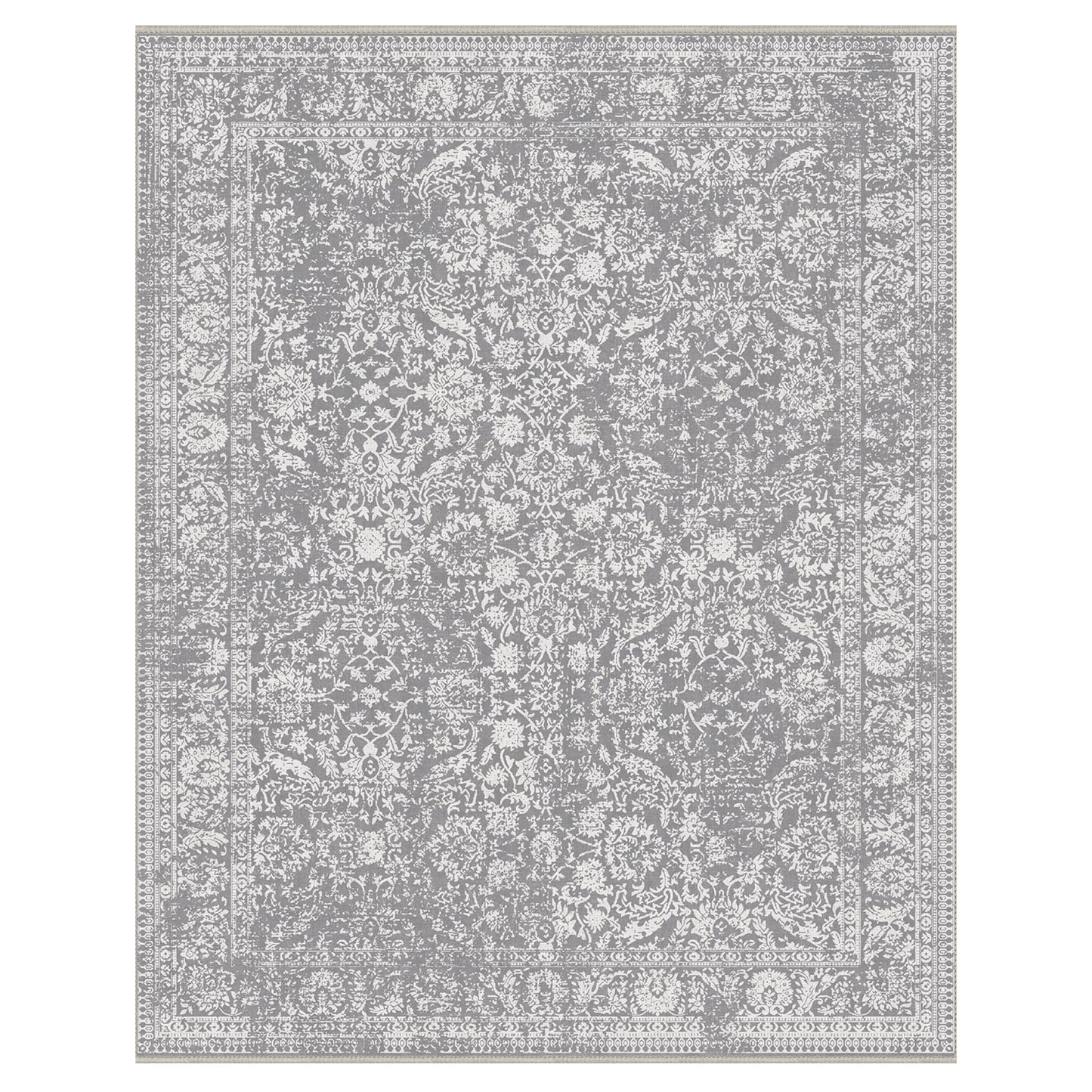 GENIMO Flourishing Floral Print Machine Washable Area Rug