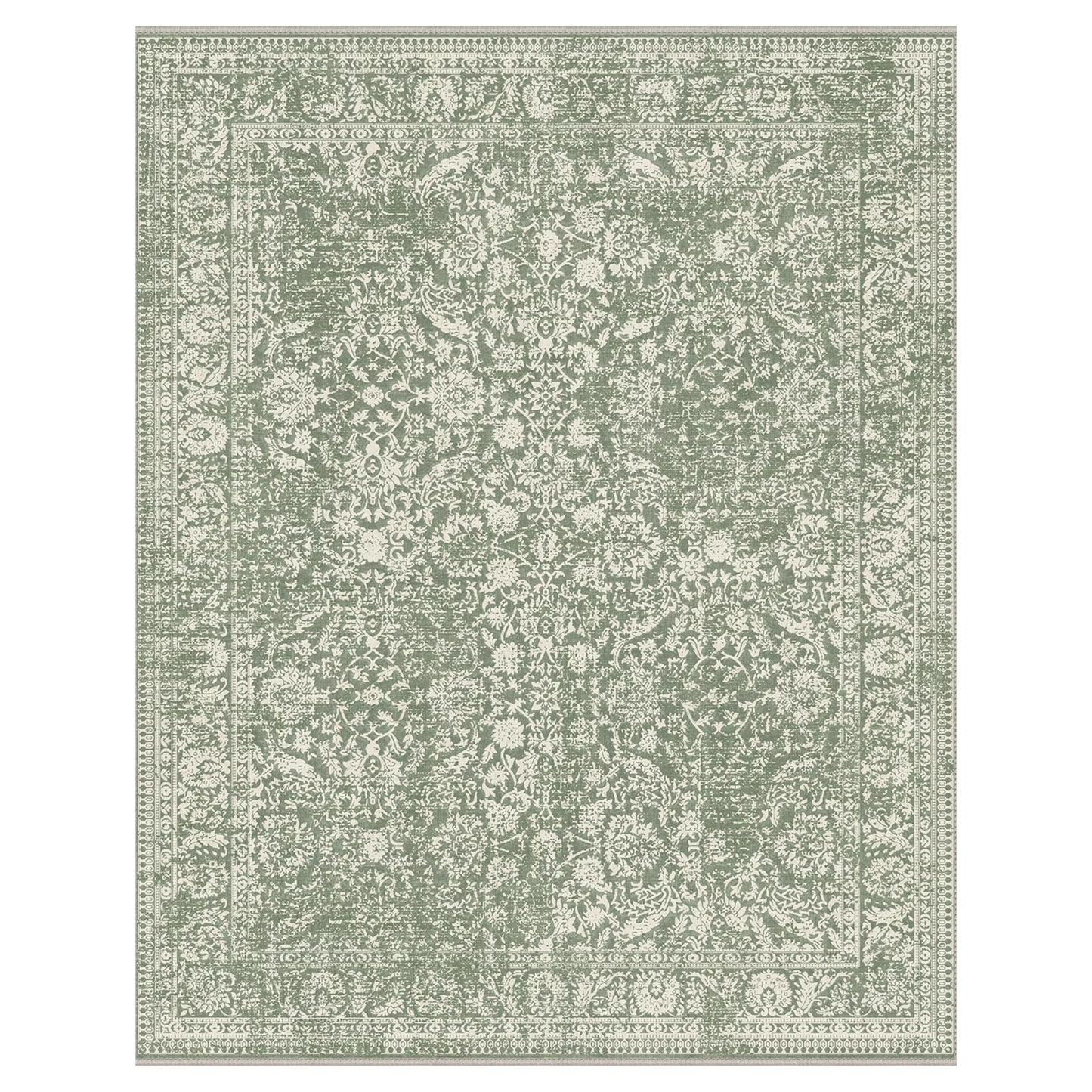 GENIMO Flourishing Floral Print Machine Washable Area Rug