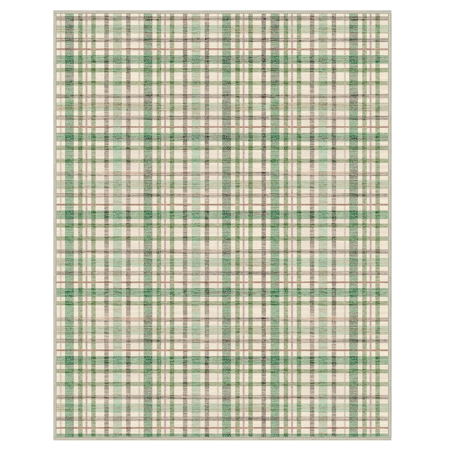 GENIMO Classic Plaid Print Machine Washable Non-Slip