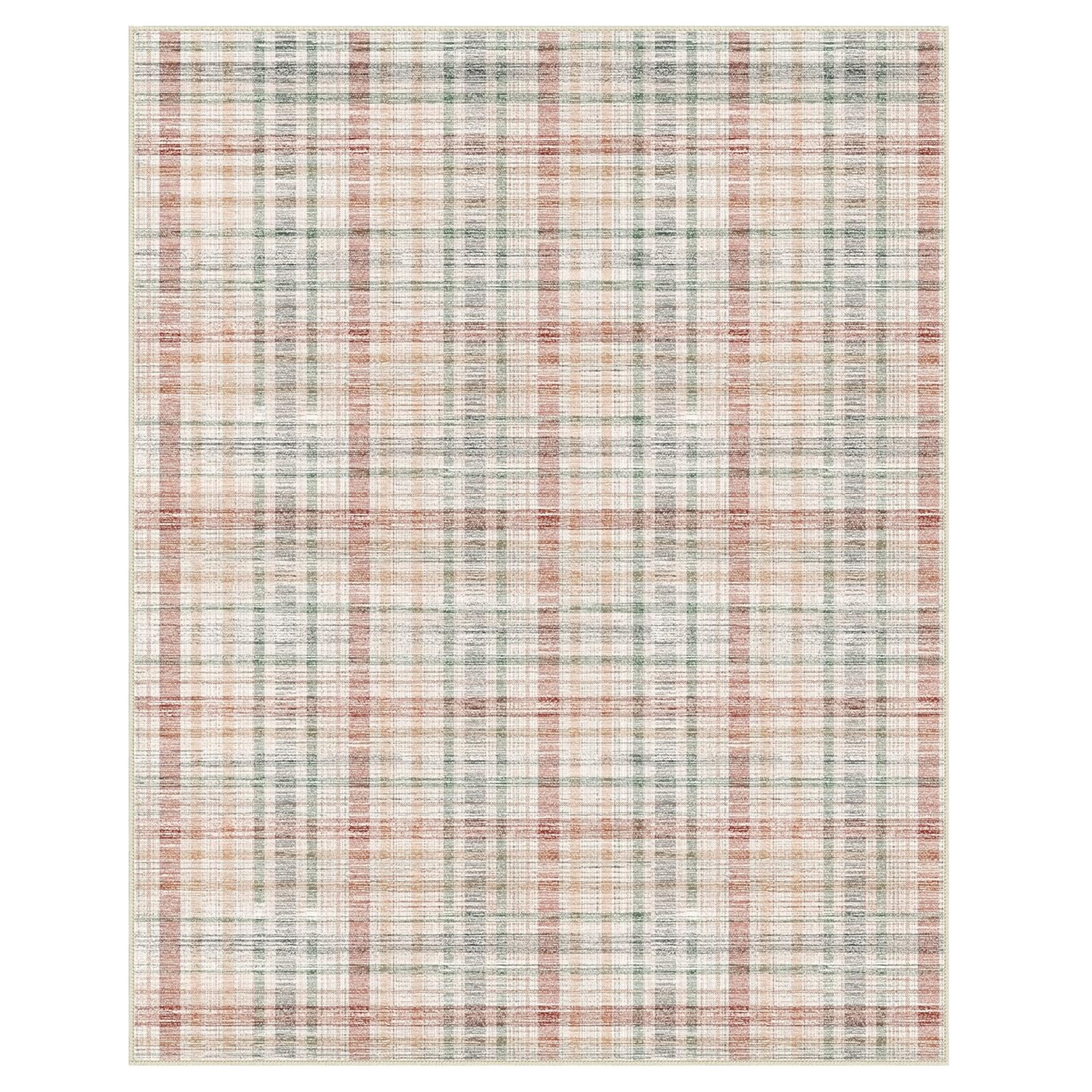GENIMO Classic Plaid Print Machine Washable Non-Slip