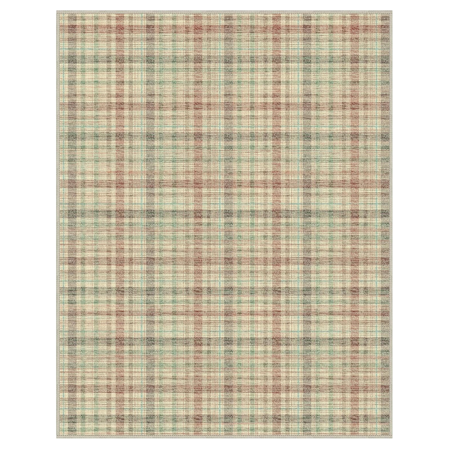GENIMO Classic Plaid Print Machine Washable Non-Slip