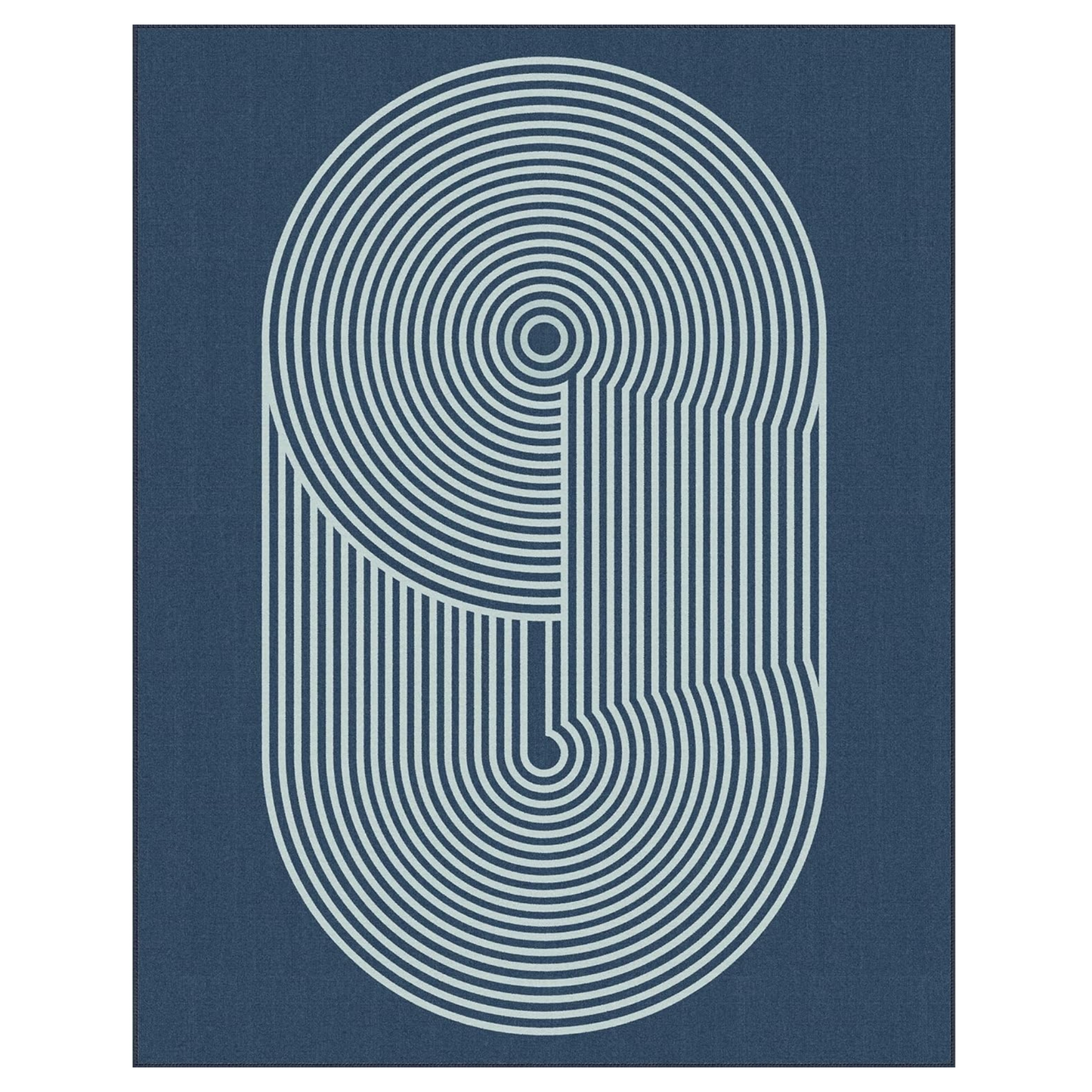 GENIMO Modern Minimalist Oval Line Printed Non-Slip Area Rug