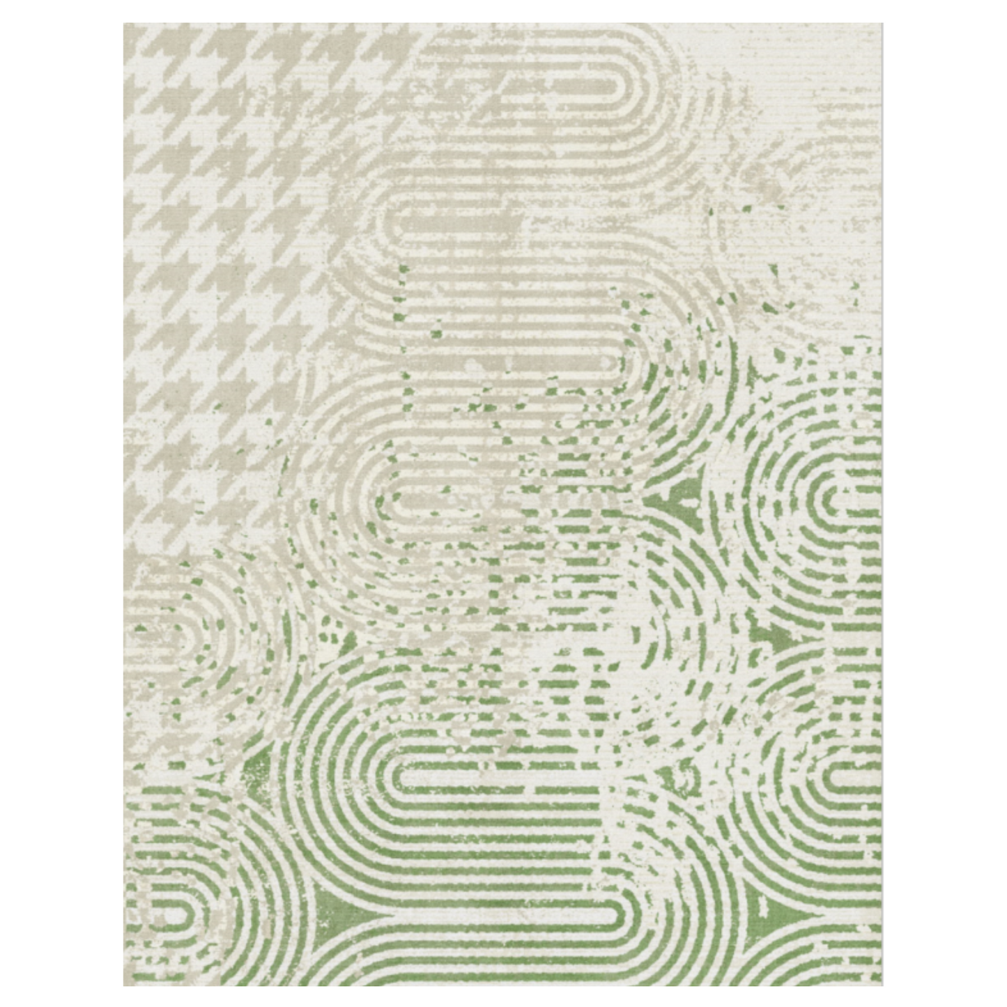 GENIMO Abstract Geometric Aesthetic Non-Slip Area Rug