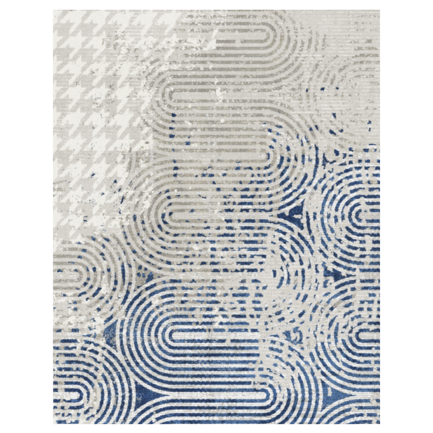 GENIMO Abstract Geometric Aesthetic Non-Slip Area Rug
