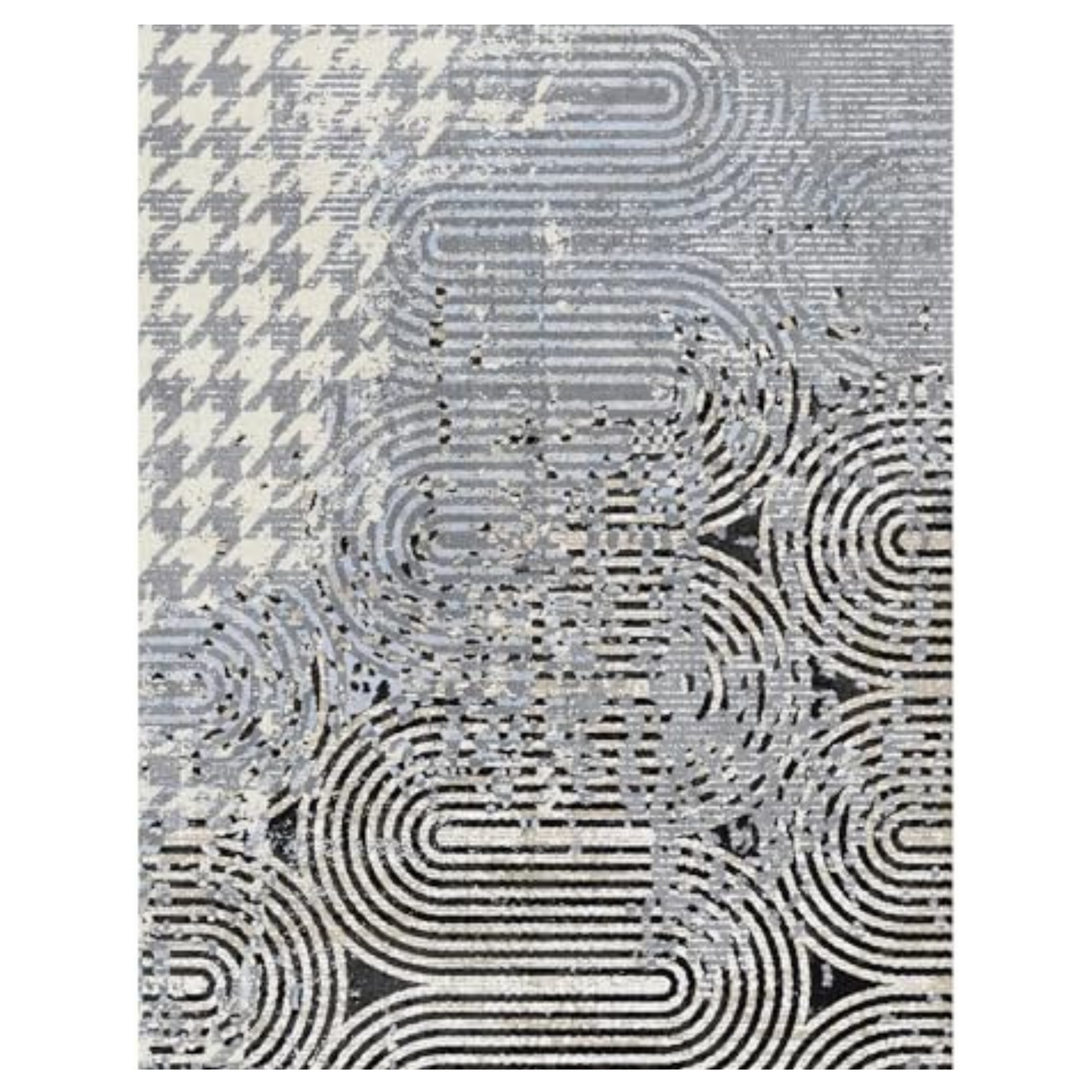GENIMO Abstract Geometric Aesthetic Non-Slip Area Rug