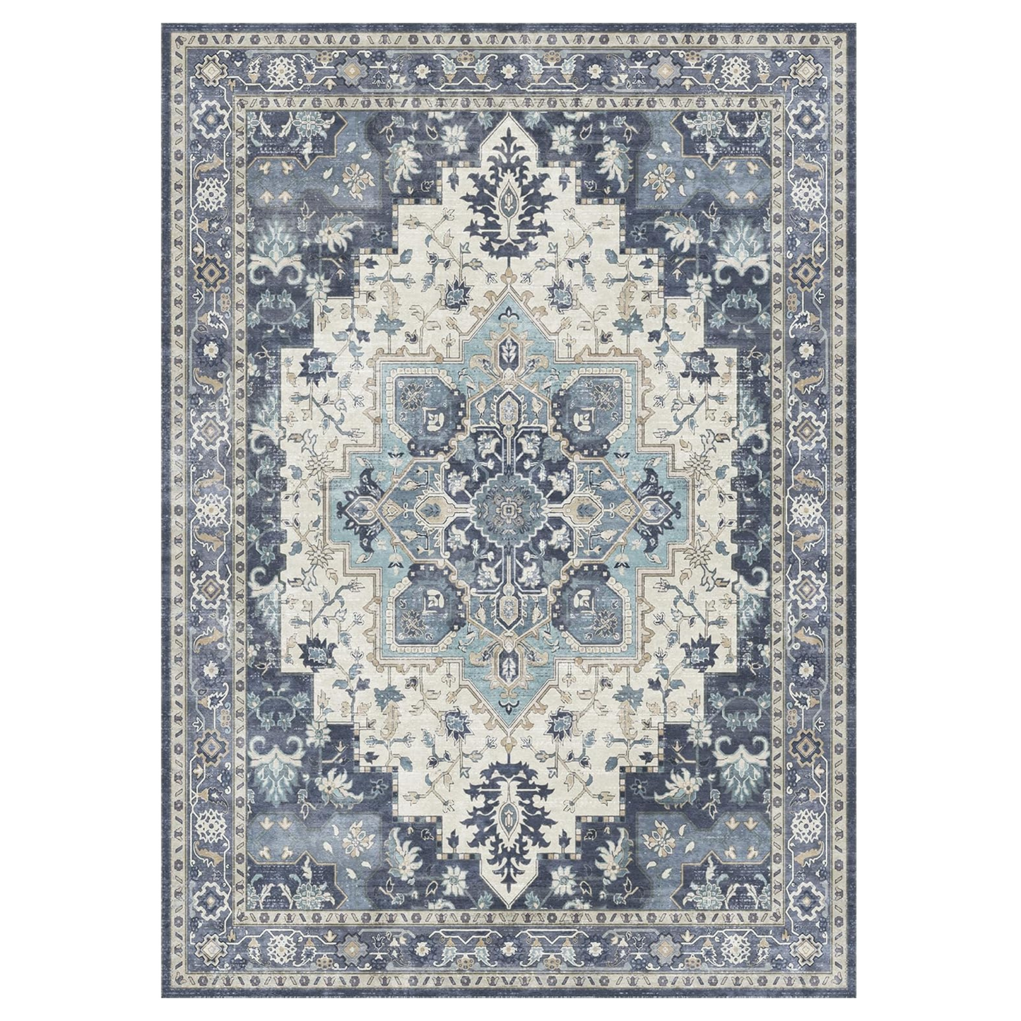 GENIMO Runner Rug Machine Washable Vintage Bohemian Print