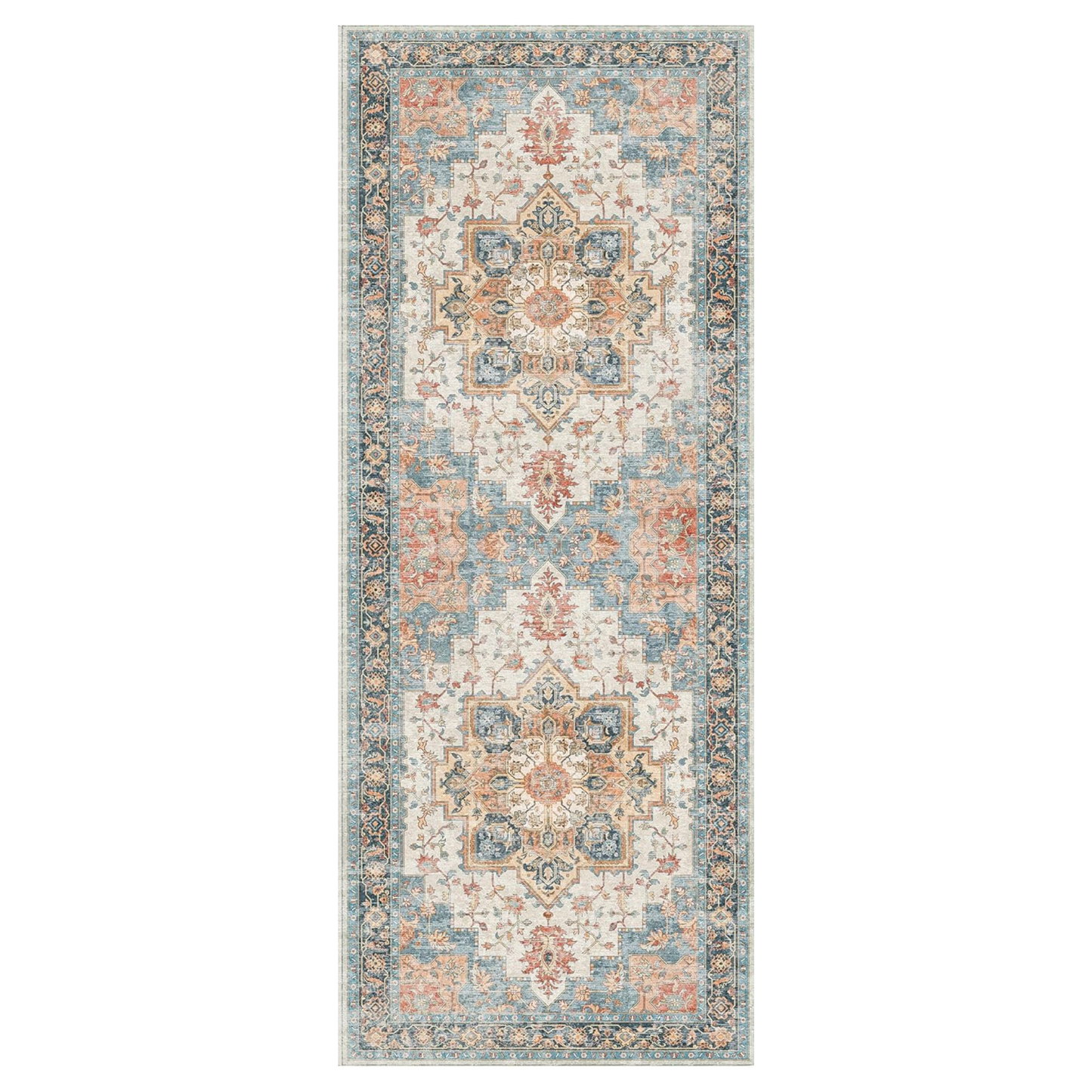 GENIMO Runner Rugs for Hallway, Kitchen Machine Washable Non Slip Vintage Rugs