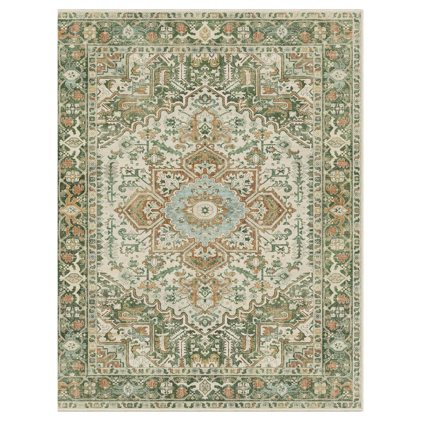 GENIMO Vintage Ethnic Bright Colored Area Rug