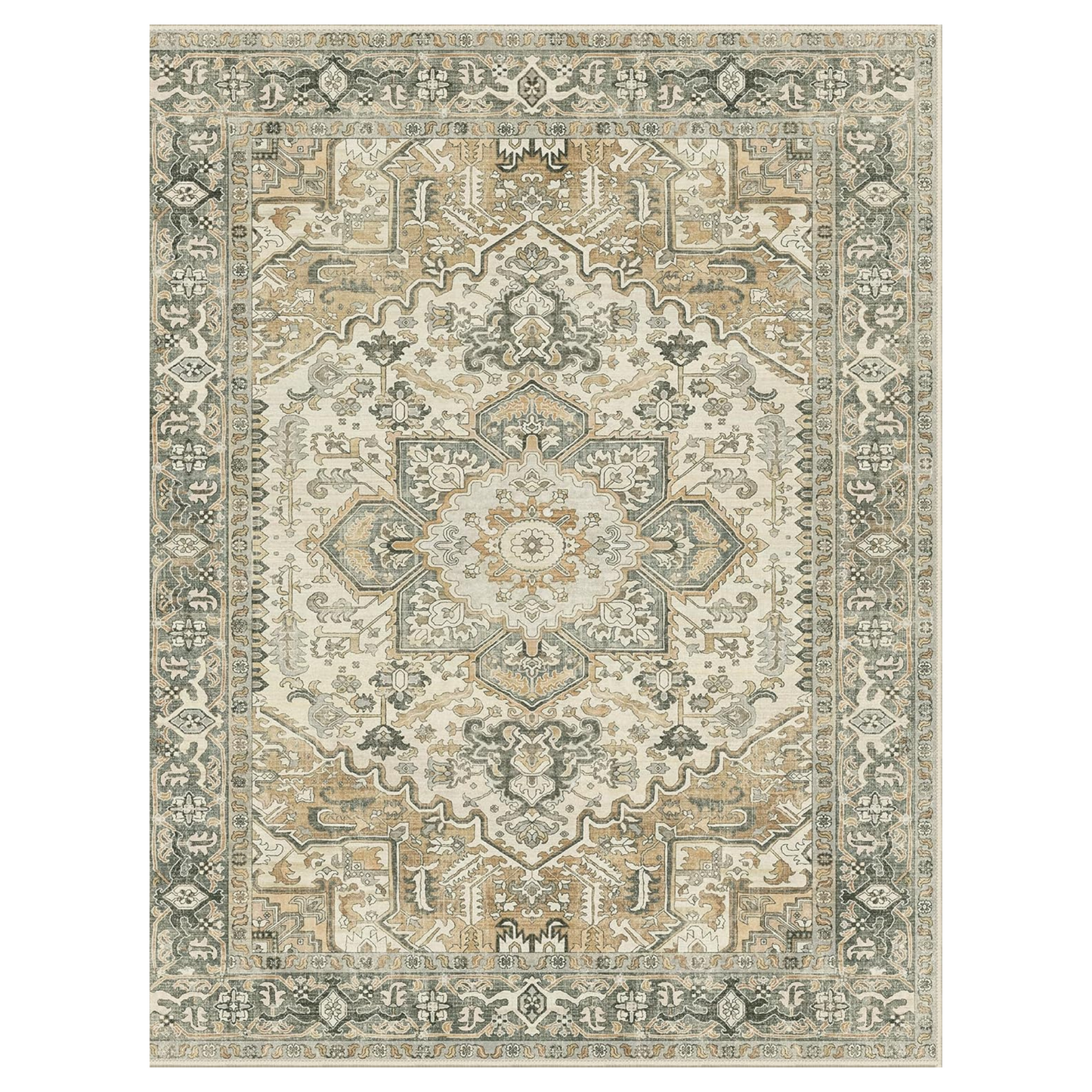 GENIMO Vintage Ethnic Bright Colored Area Rug