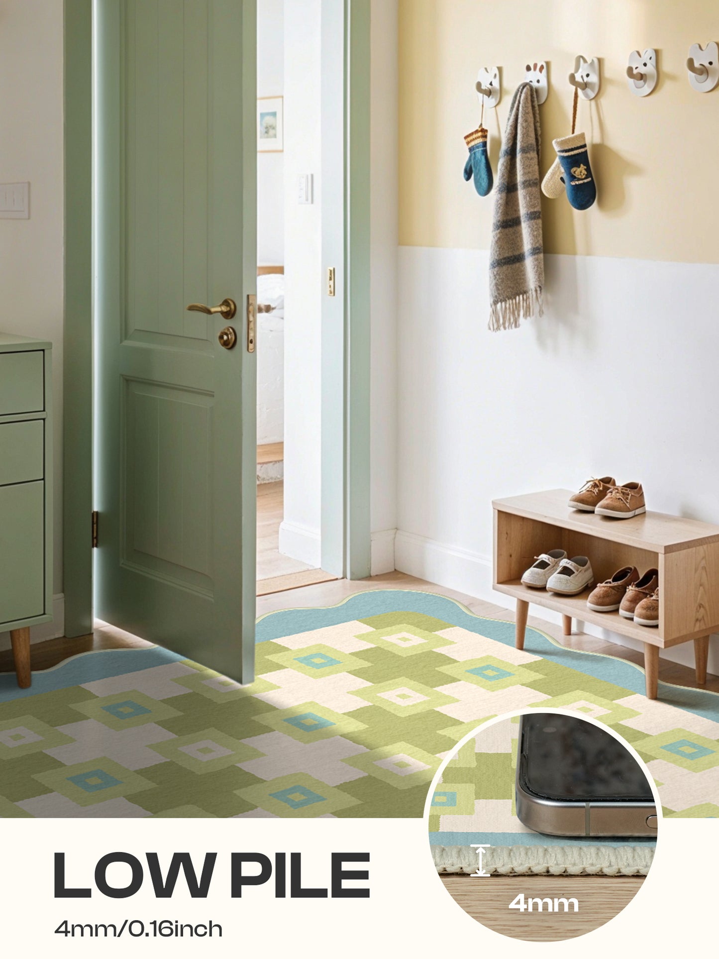 GENIMO Modern Geometric Decorative Irregular Area Rug