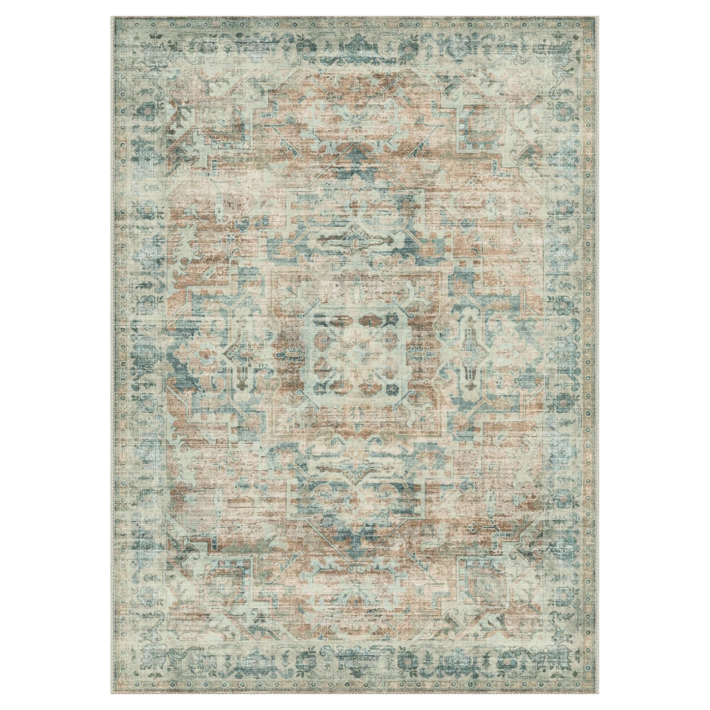 GENIMO Aged Lattice Print Area Rug