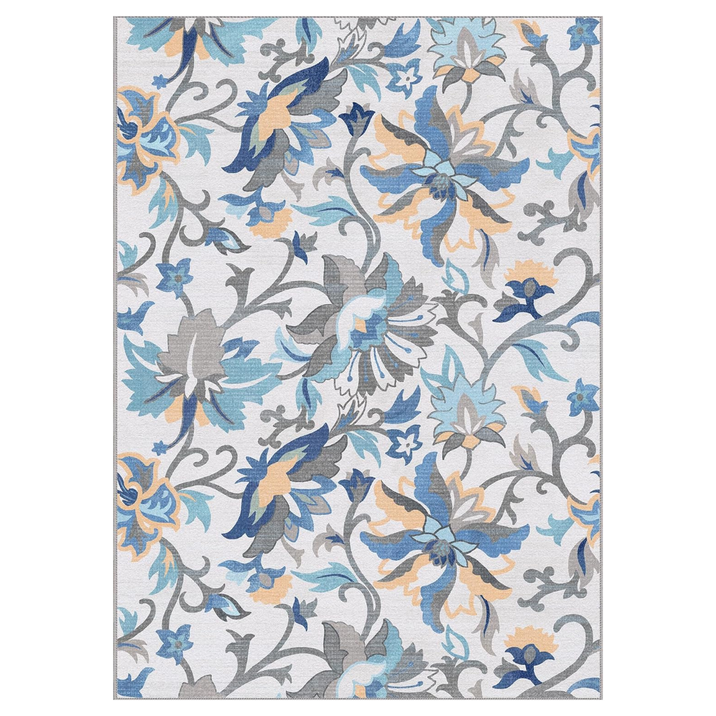 GENIMO Washable Daisy Painted Low Pile Area Rug