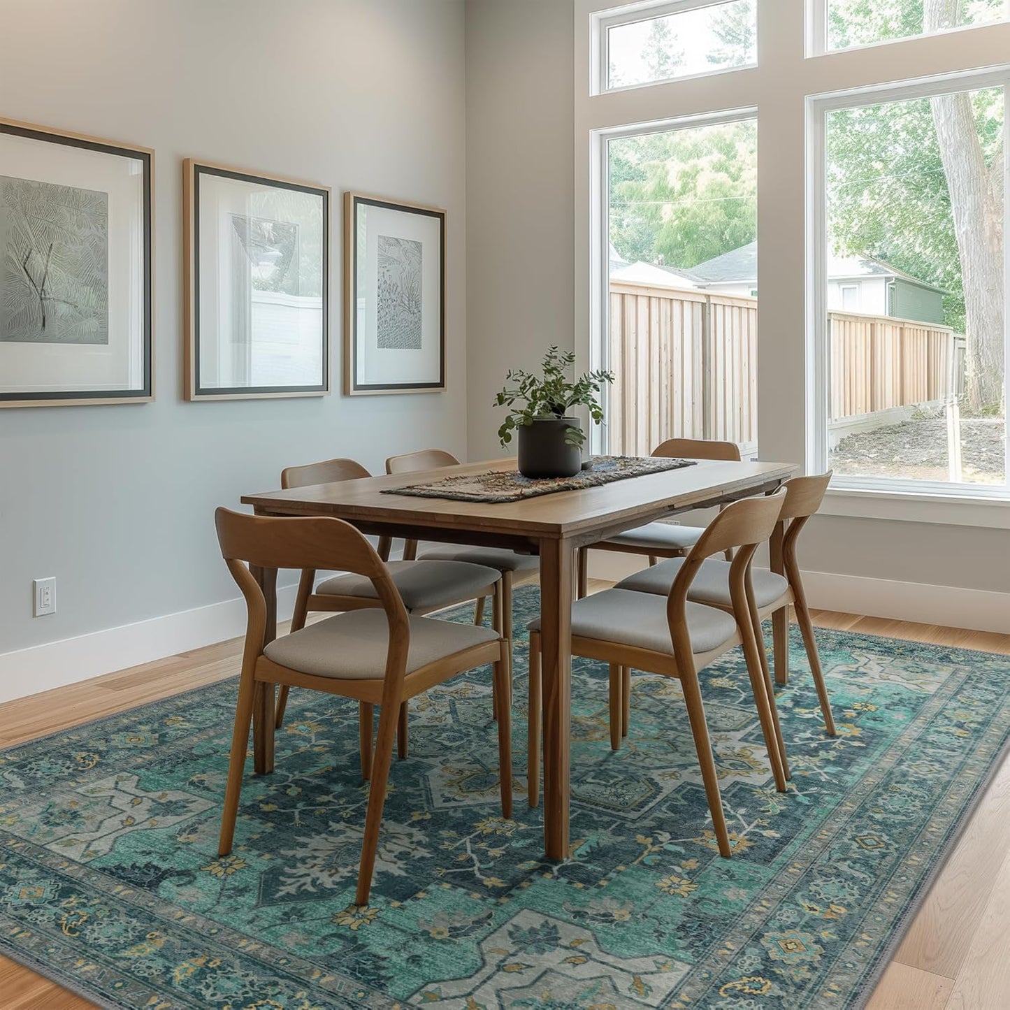 GENIMO Area Rug Vintage European Print