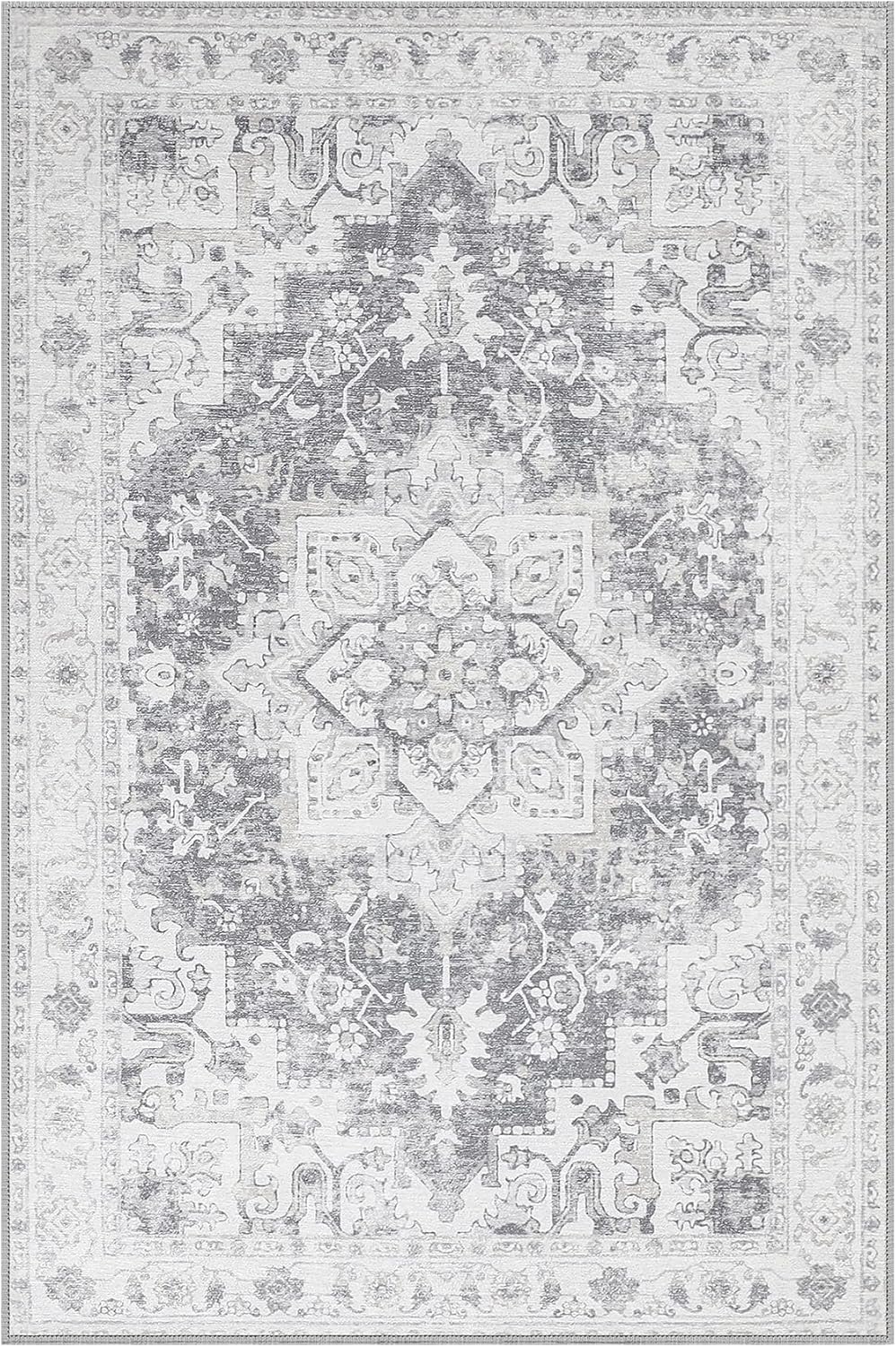 GENIMO Machine Washable Rugs Non Slip Carpet with Gripper AR1005