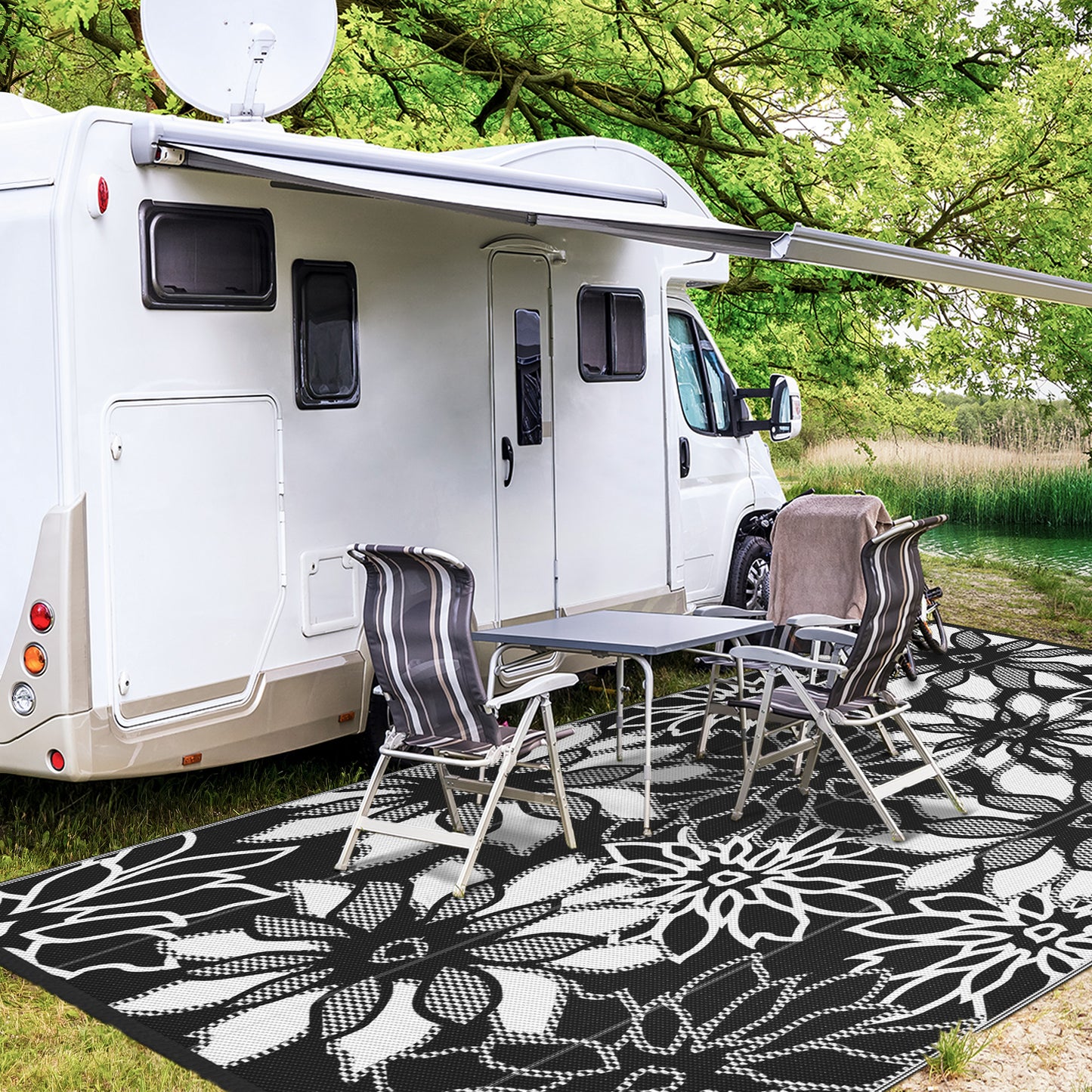 GENIMO Outdoor Rug for Patio Clearance,8'x10' Waterproof Mat