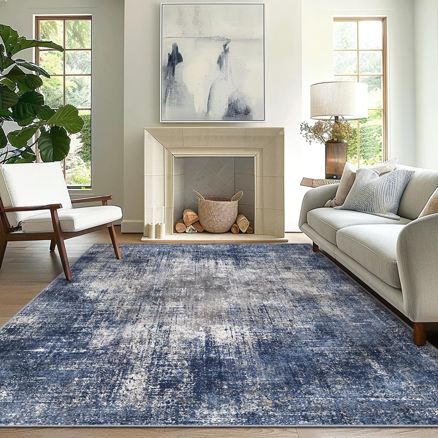 GENIMO Washable Cloudscape Art Area Rug