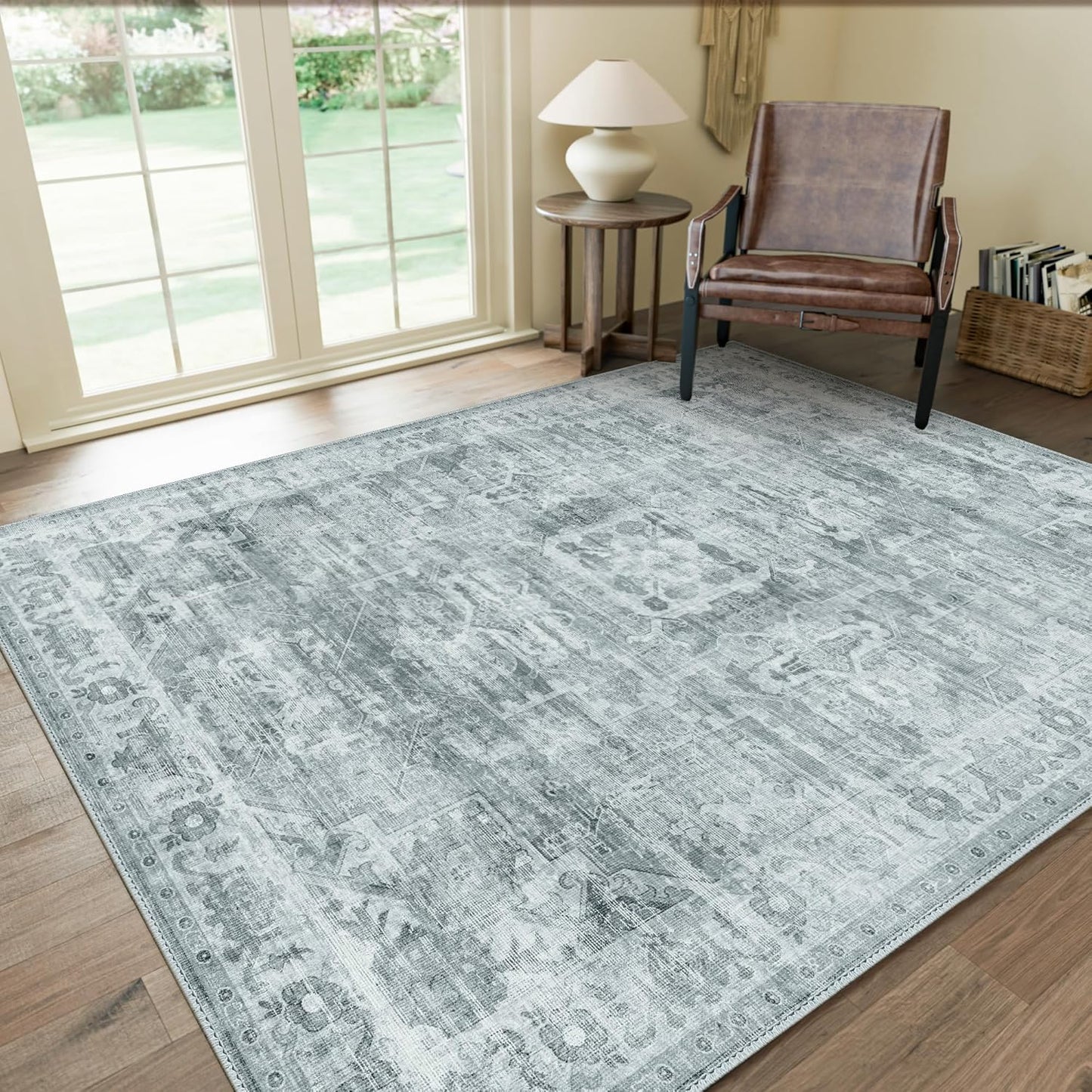 GENIMO Aged Lattice Print Area Rug