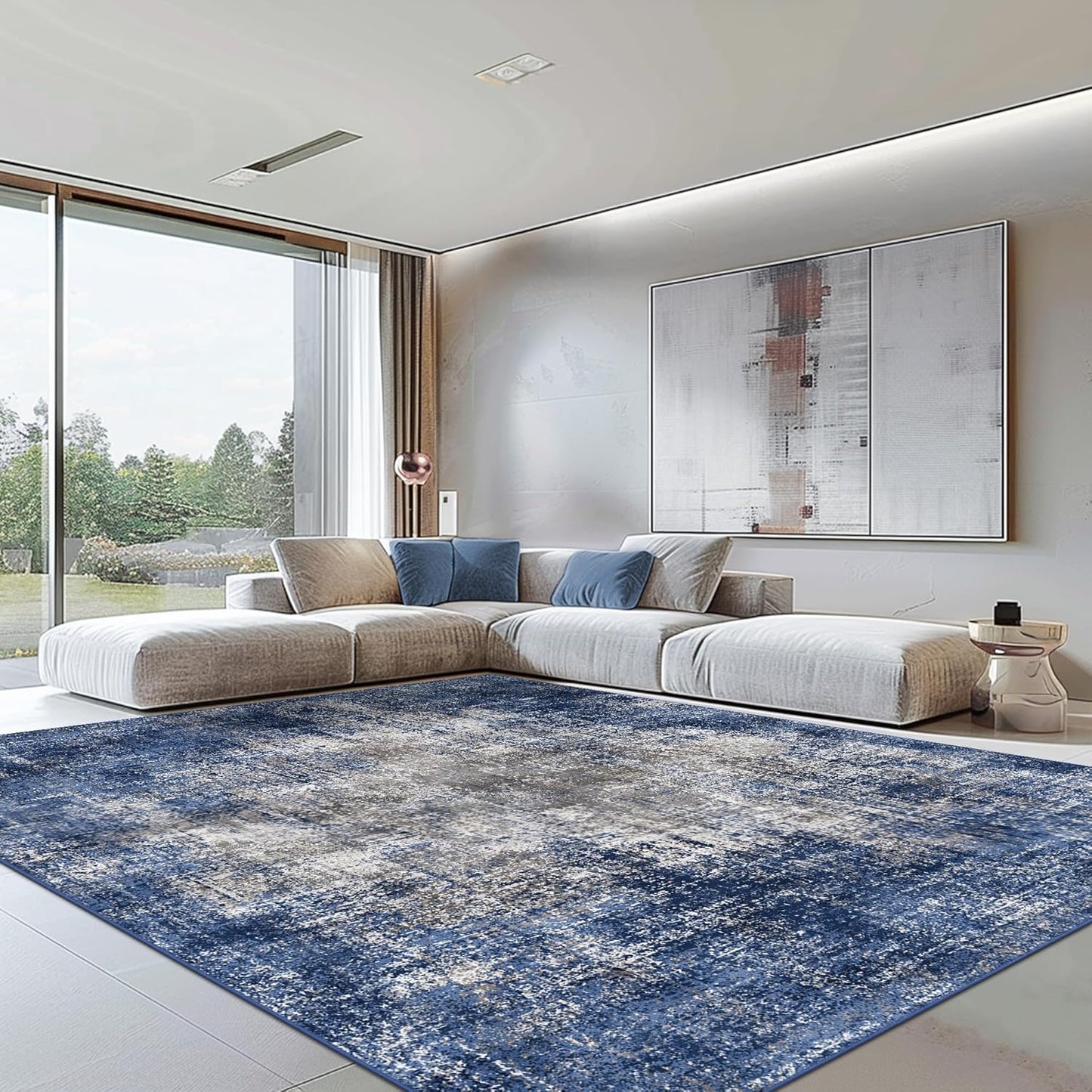 GENIMO Washable Cloudscape Art Area Rug