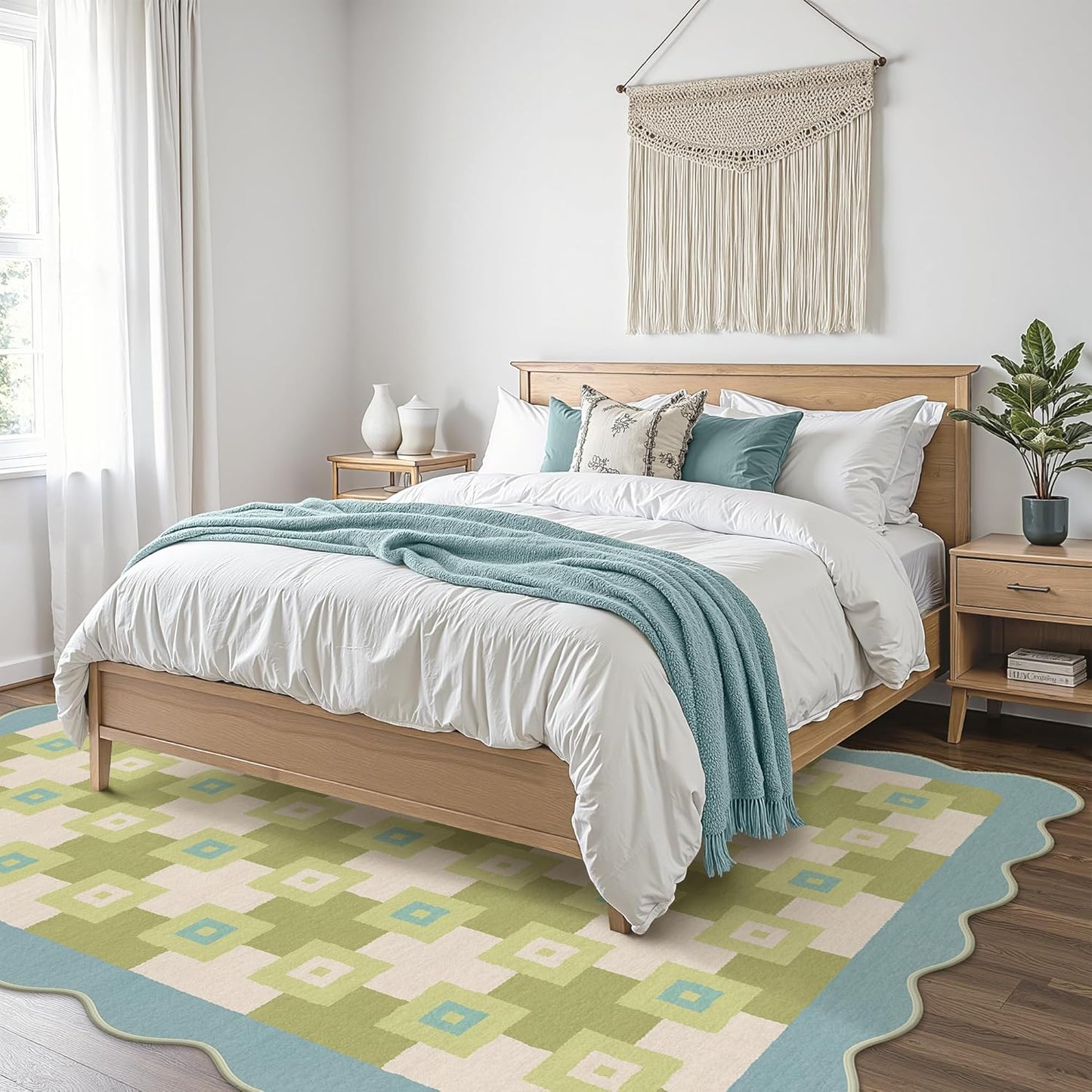 GENIMO Modern Geometric Decorative Irregular Area Rug