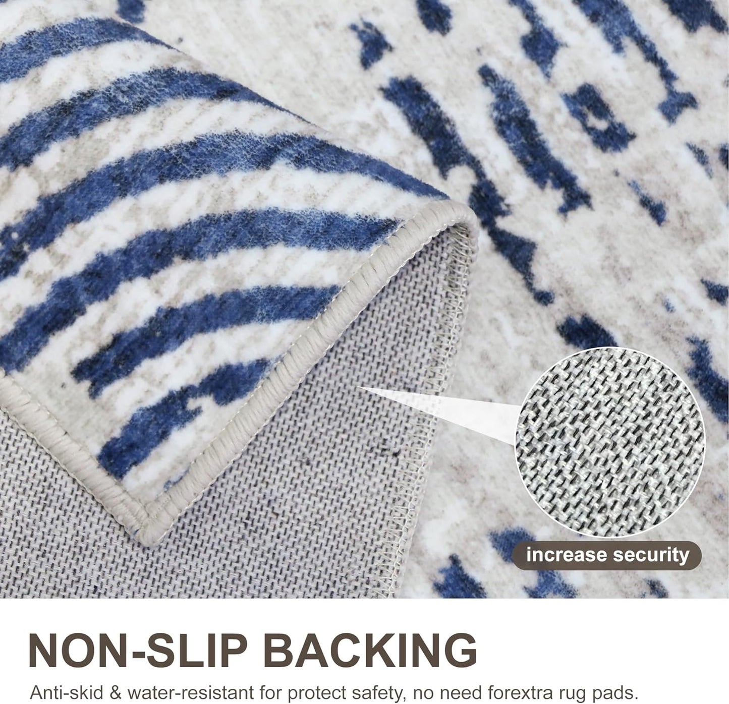 GENIMO Abstract Geometric Aesthetic Non-Slip Area Rug