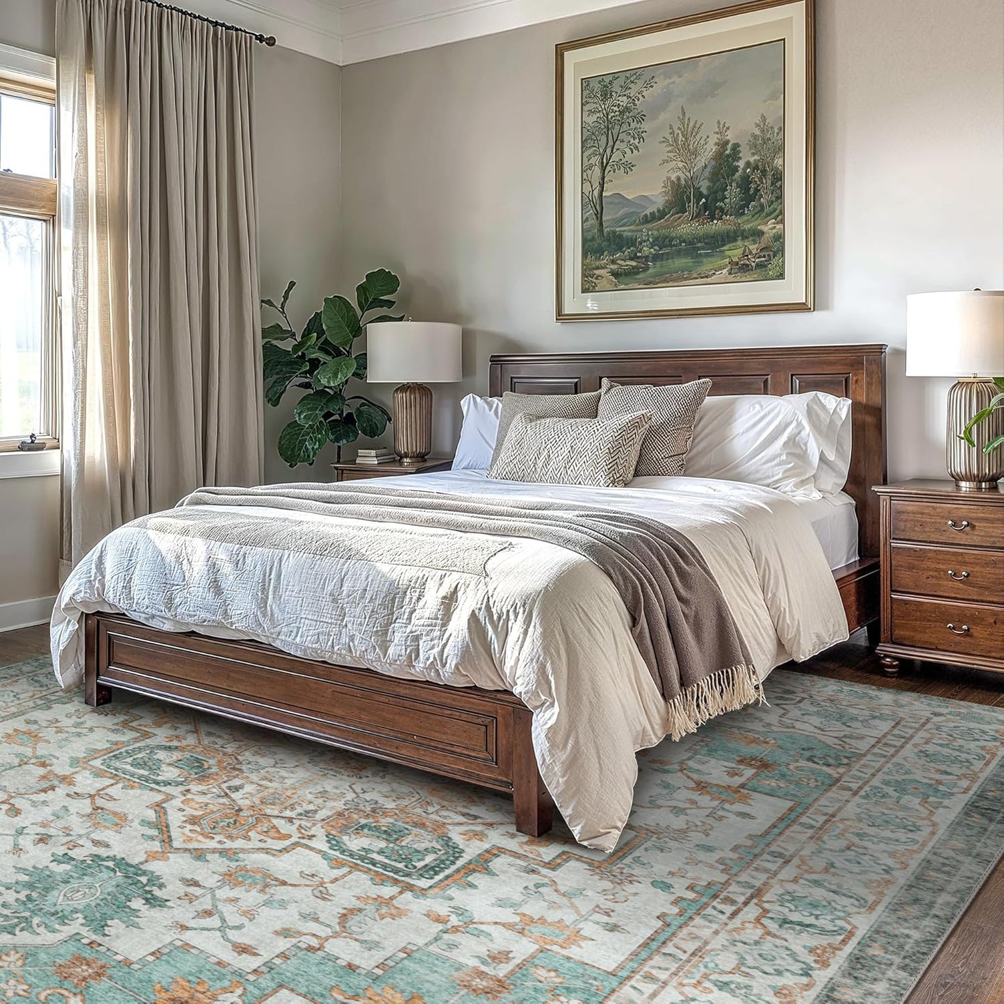 GENIMO Area Rug Vintage European Print