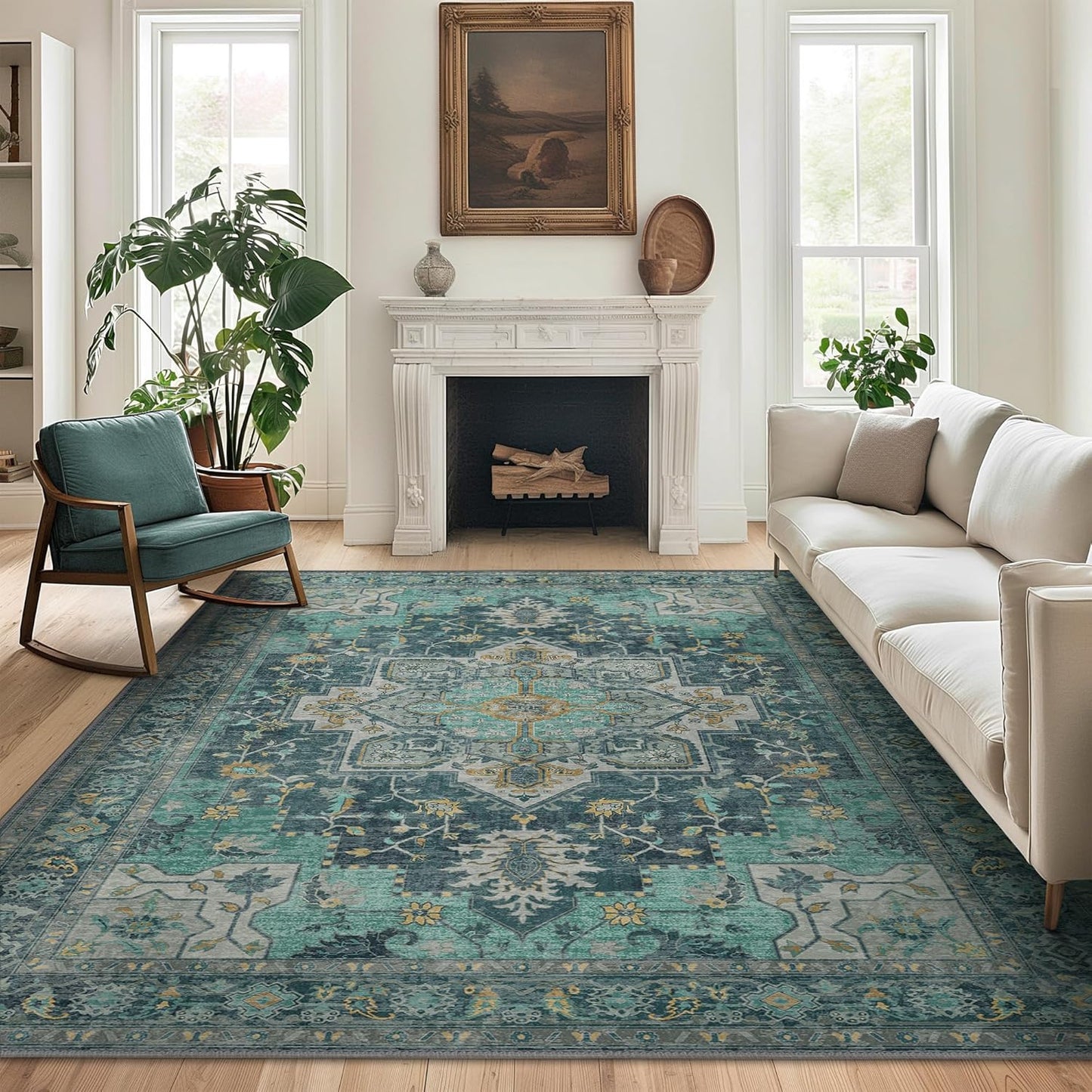 GENIMO Area Rug Vintage European Print