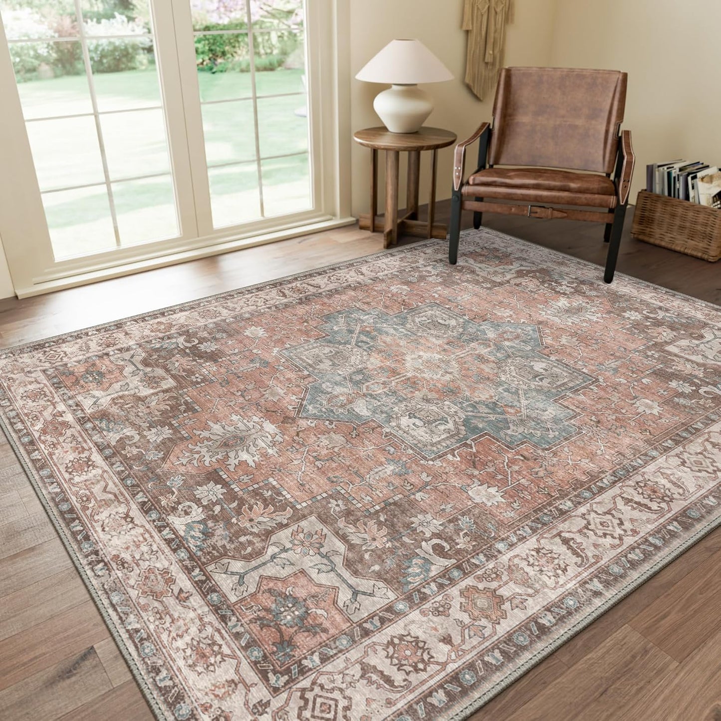 GENIMO Gorgeous Prints Machine Washable Low Pile Area Rug