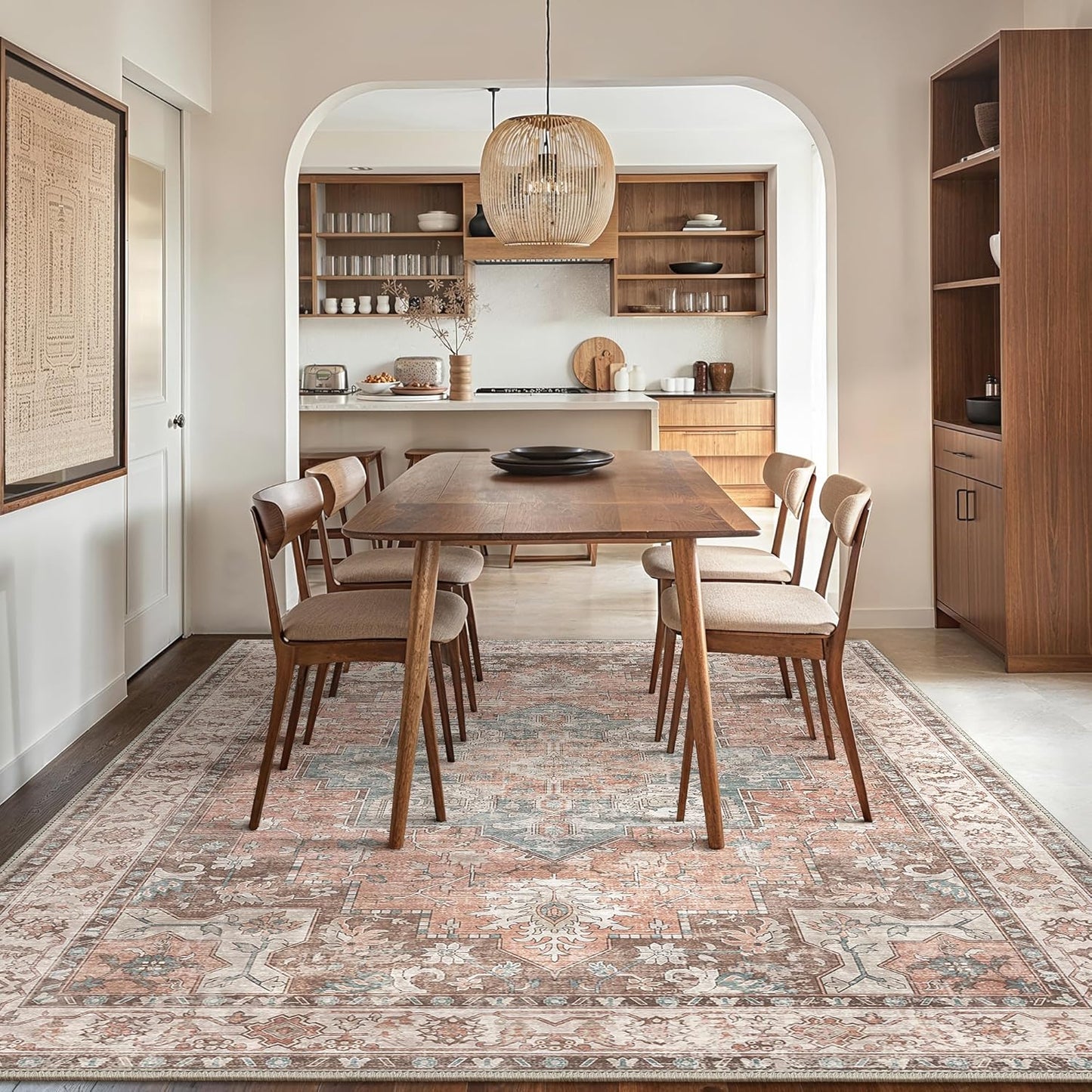 GENIMO Gorgeous Prints Machine Washable Low Pile Area Rug