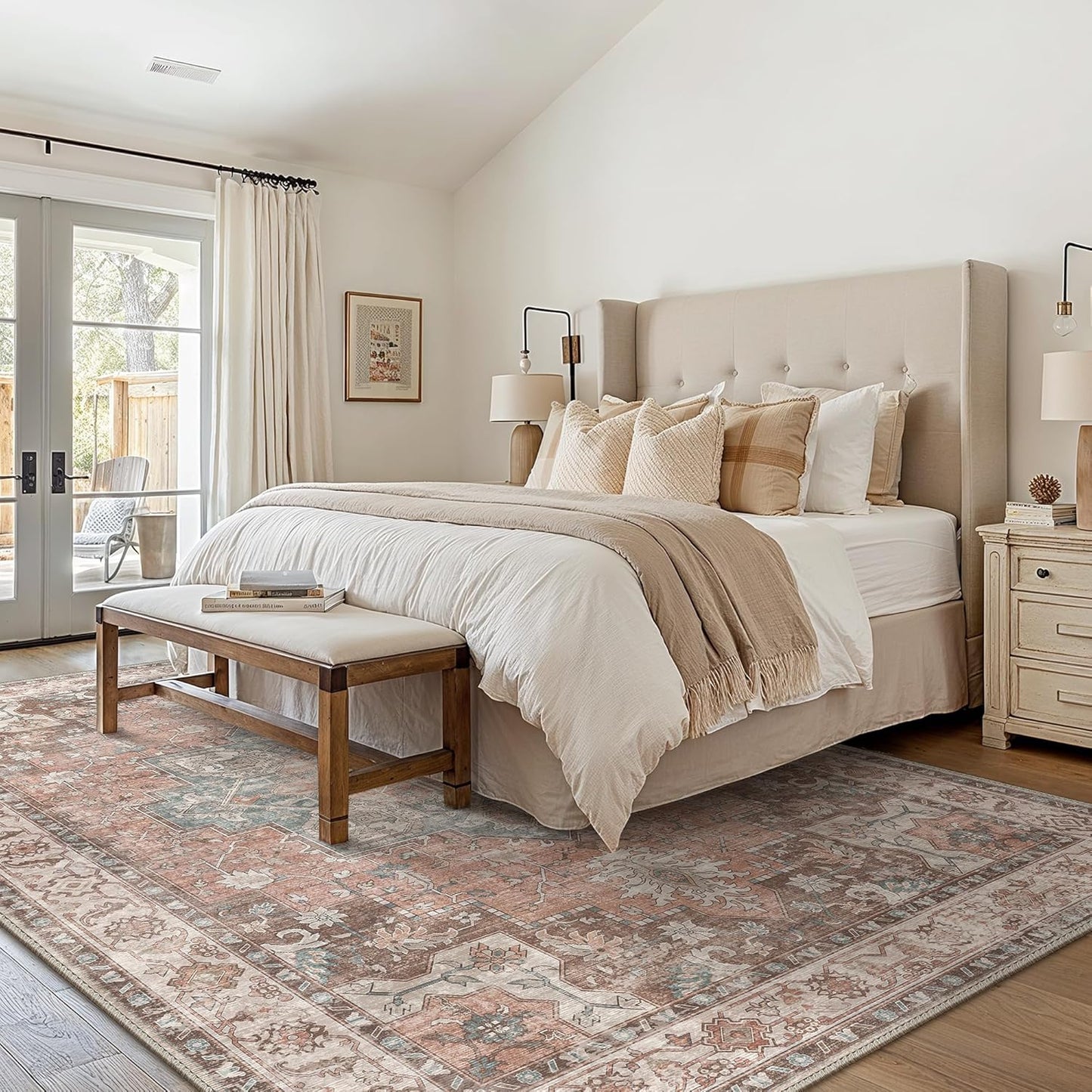 GENIMO Gorgeous Prints Machine Washable Low Pile Area Rug