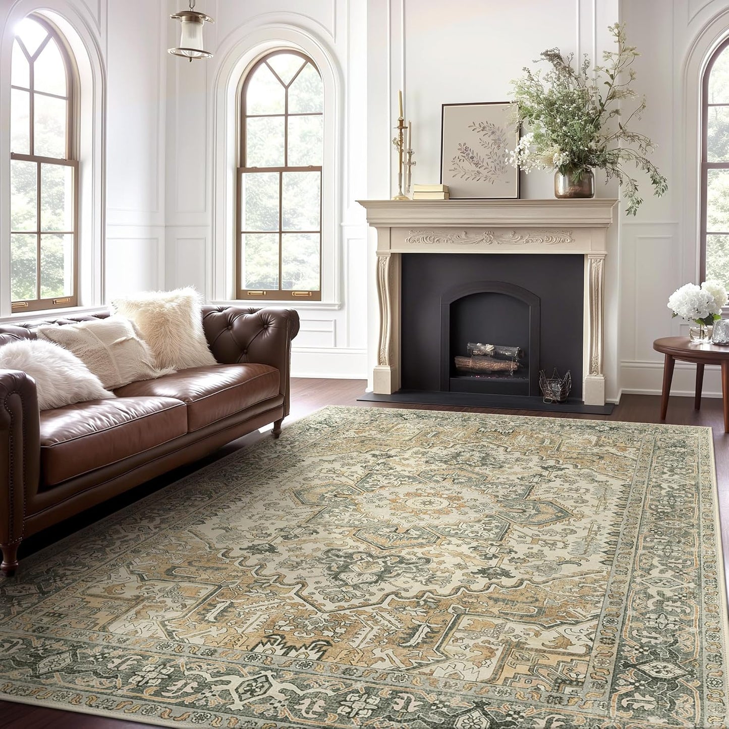 GENIMO Vintage Ethnic Bright Colored Area Rug