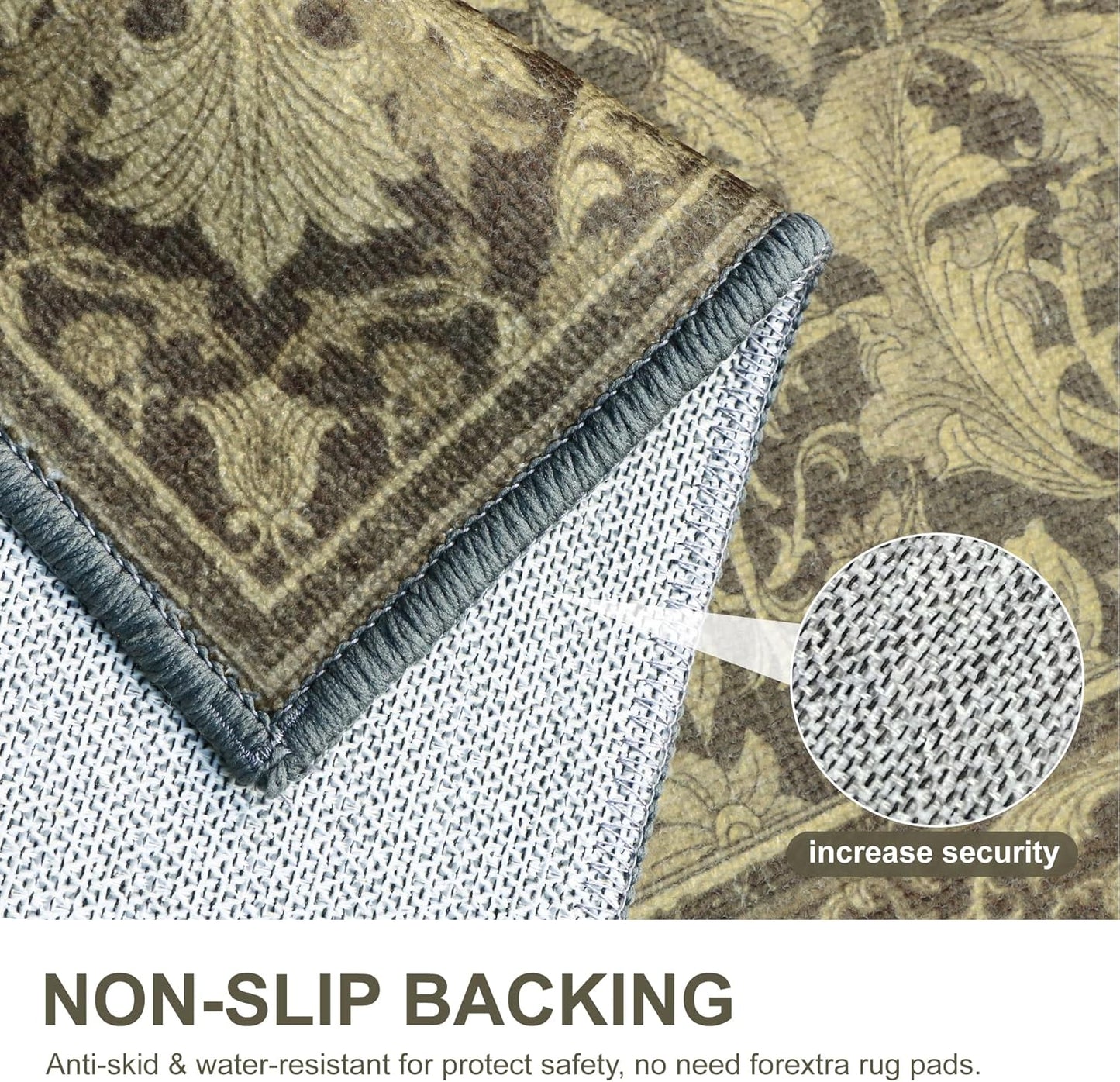GENIMO Mysteriously Gorgeous Floral Pattern Print Area Rug