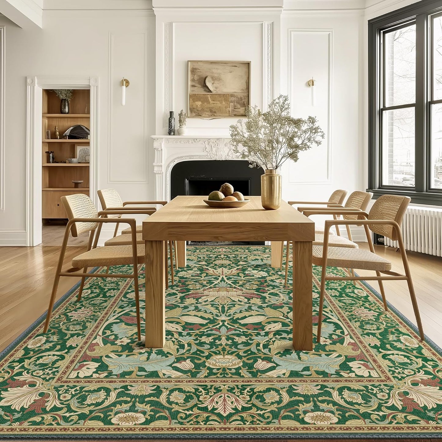 GENIMO Mysteriously Gorgeous Floral Pattern Print Area Rug