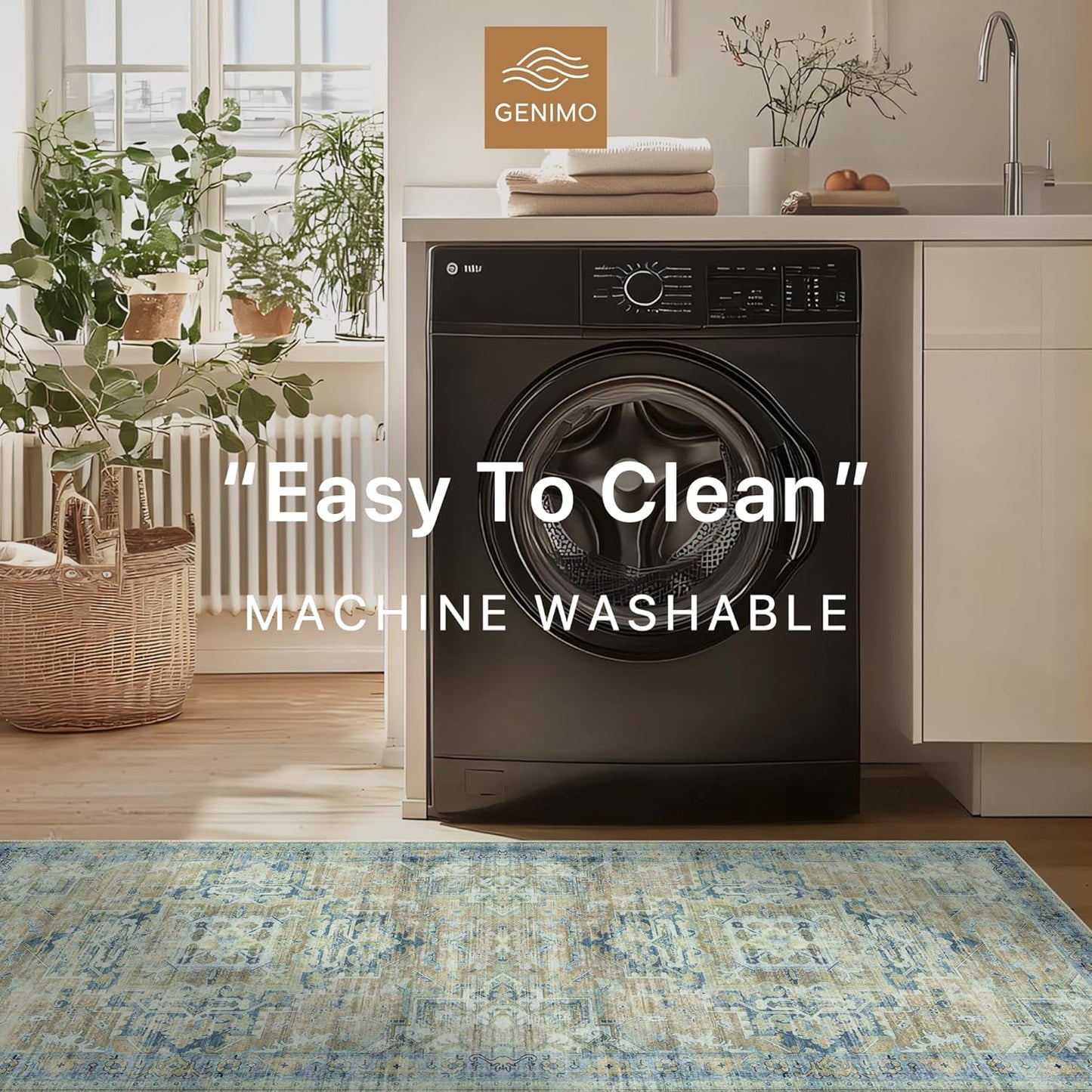 GENIMO Aged Lattice Print Area Rug