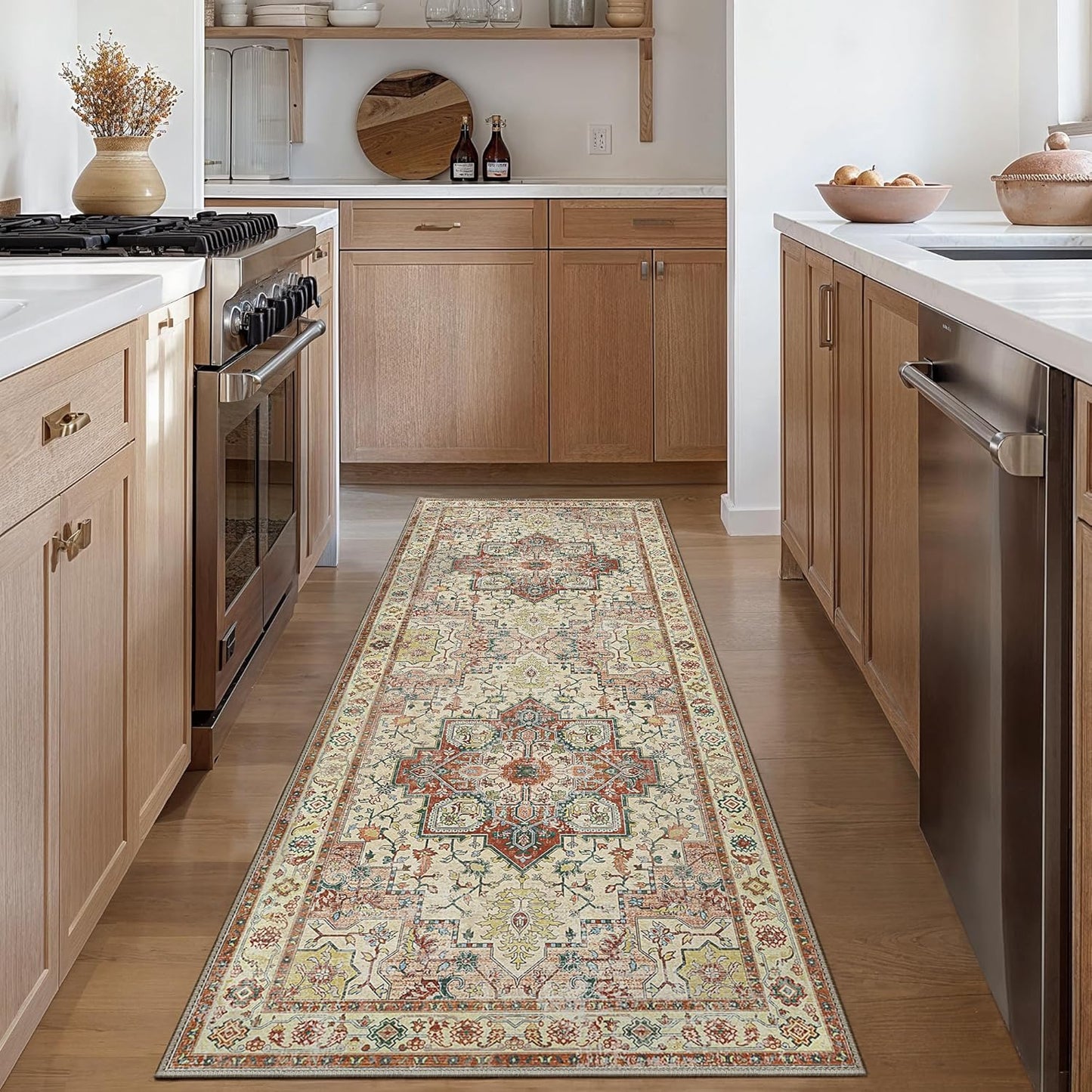 GENIMO Runner Rugs for Hallway, Kitchen Machine Washable Non Slip Vintage Rugs