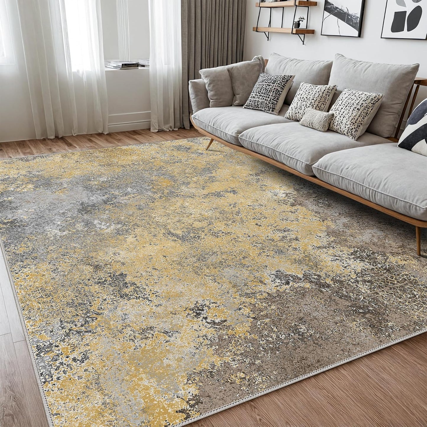 GENIMO Abstract Clouds Art Machine Washable Area Rug