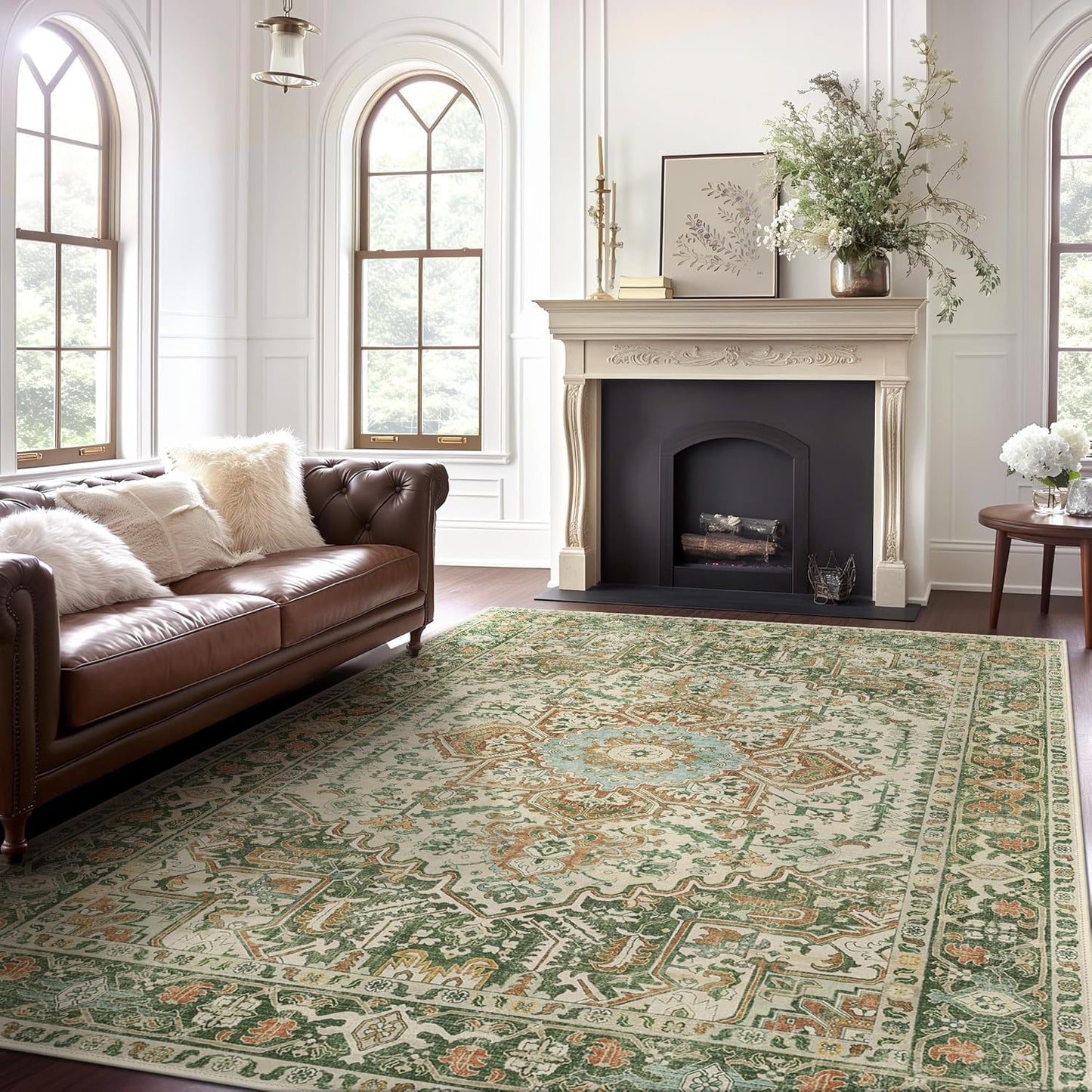 GENIMO Vintage Ethnic Bright Colored Area Rug