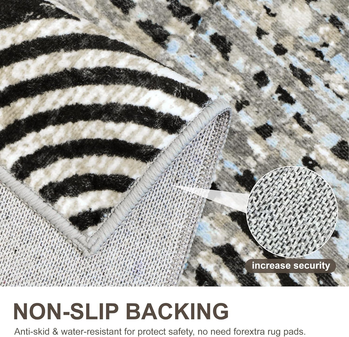 GENIMO Abstract Geometric Aesthetic Non-Slip Area Rug