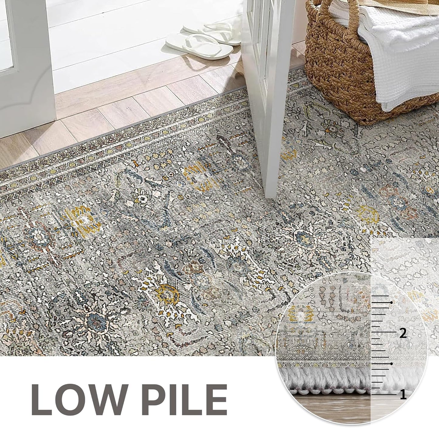 GENIMO Vintage Bohemian Print Non-Slip Runner Rug