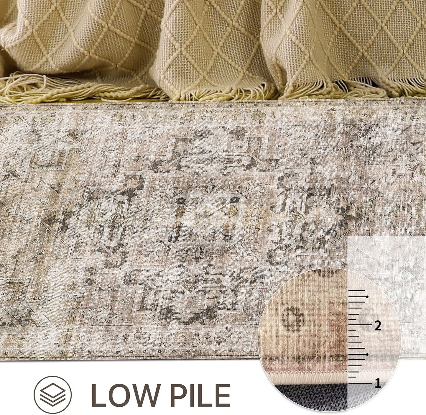 GENIMO Modern Classic Minimalist Area Rug