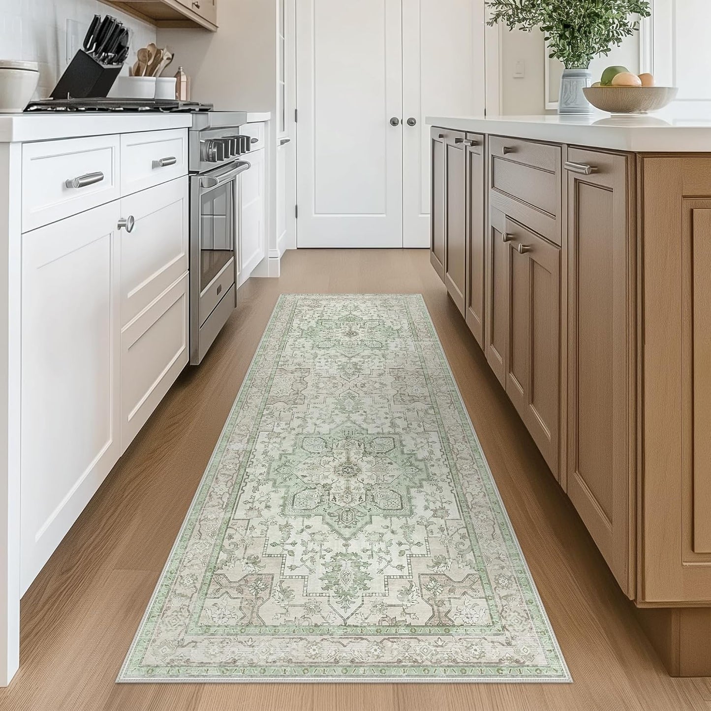 GENIMO Runner Rug Machine Washable Vintage Bohemian Print