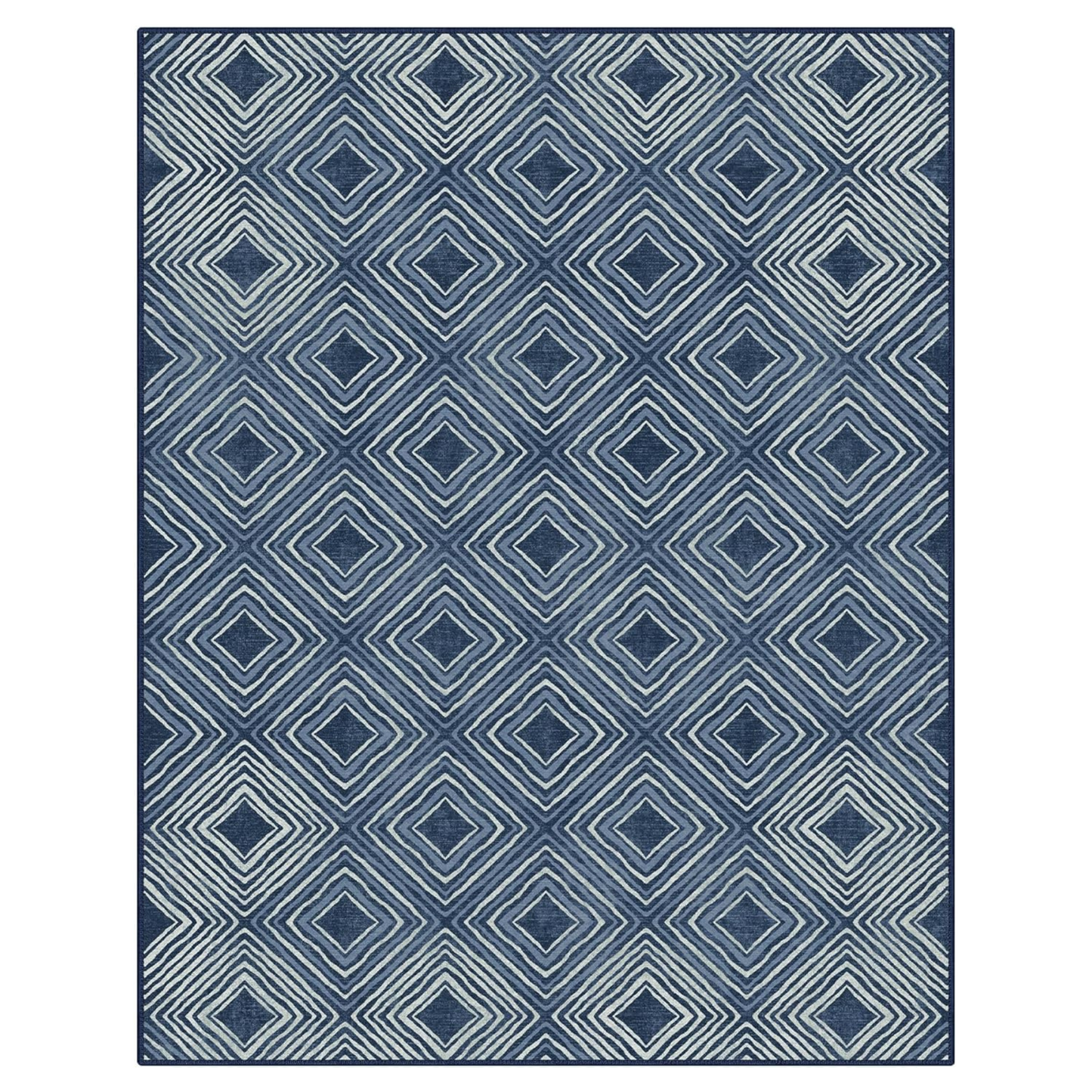 GENIMO Modern Geometric Checkered Machine Washable Non Slip Area Rug