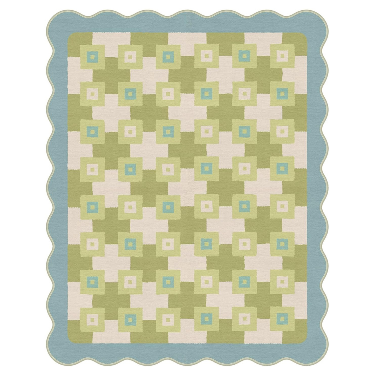 GENIMO Modern Geometric Decorative Irregular Area Rug