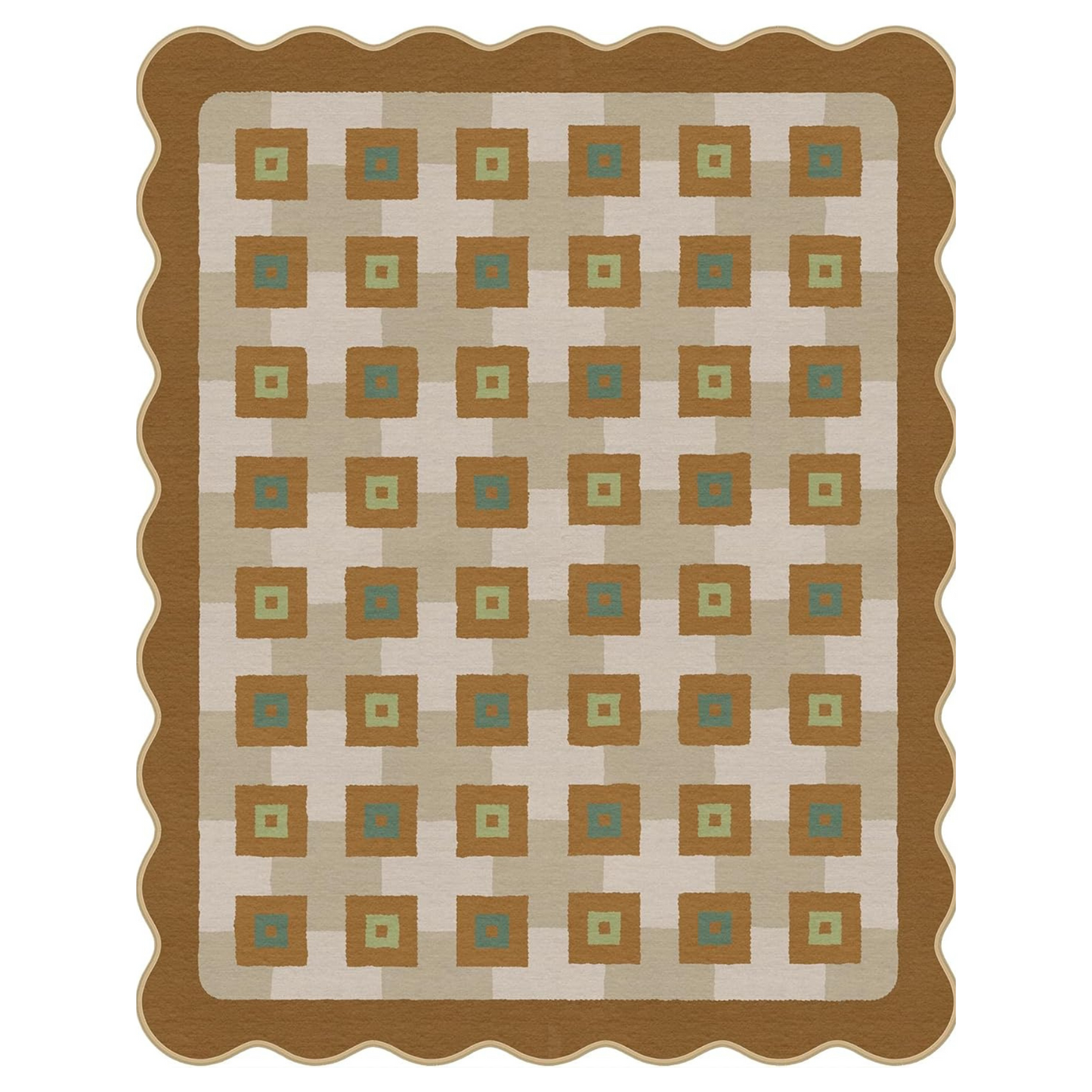 GENIMO Modern Geometric Decorative Irregular Area Rug