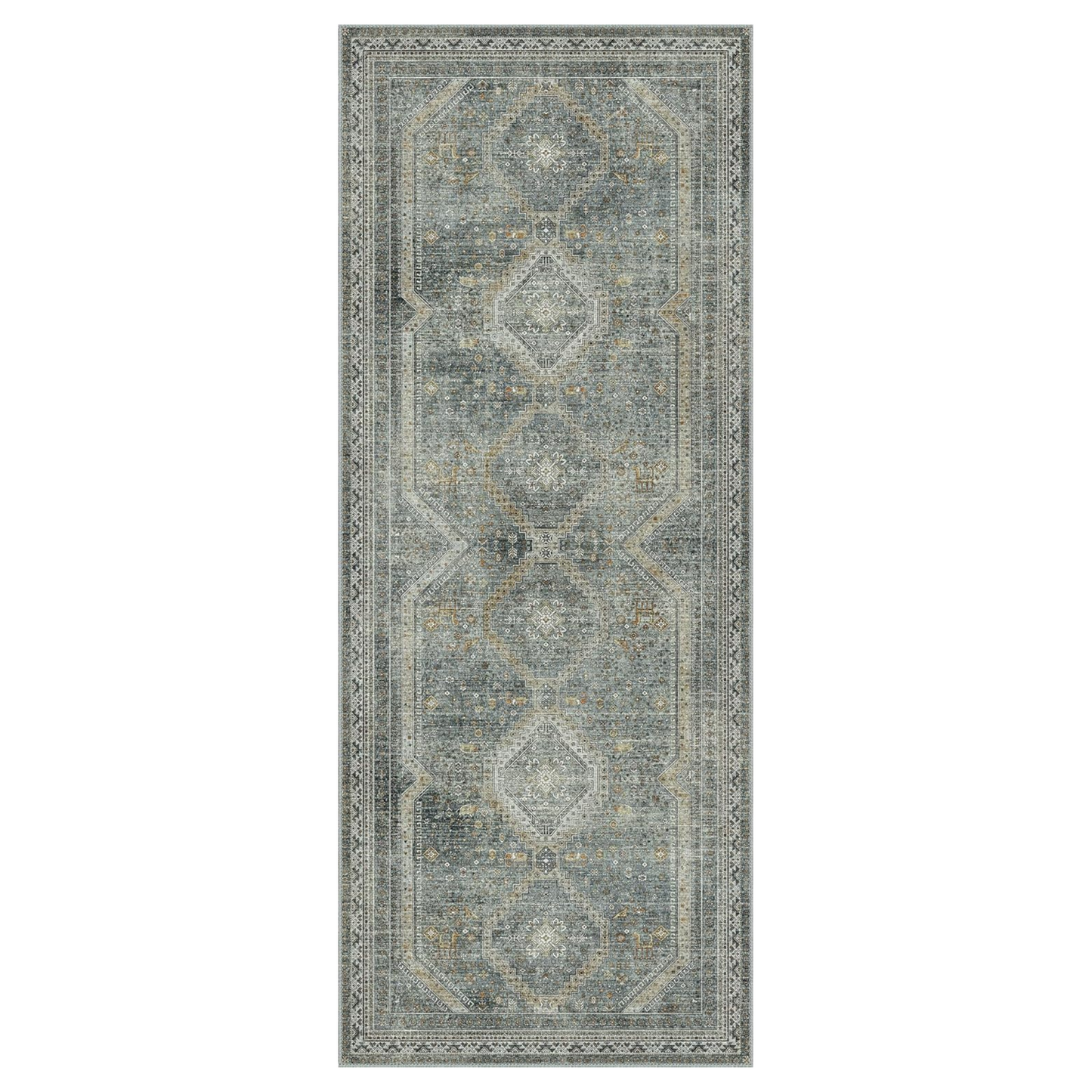 GENIMO Machine Washable Runner Rug Non Slip Carpet with Gripper
