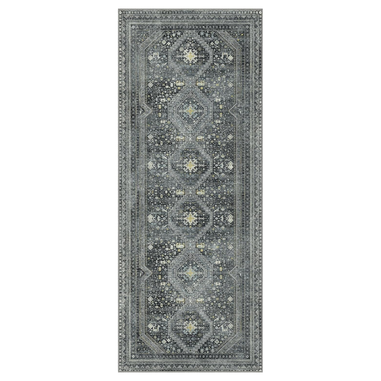 GENIMO Machine Washable Runner Rug Non Slip Carpet with Gripper