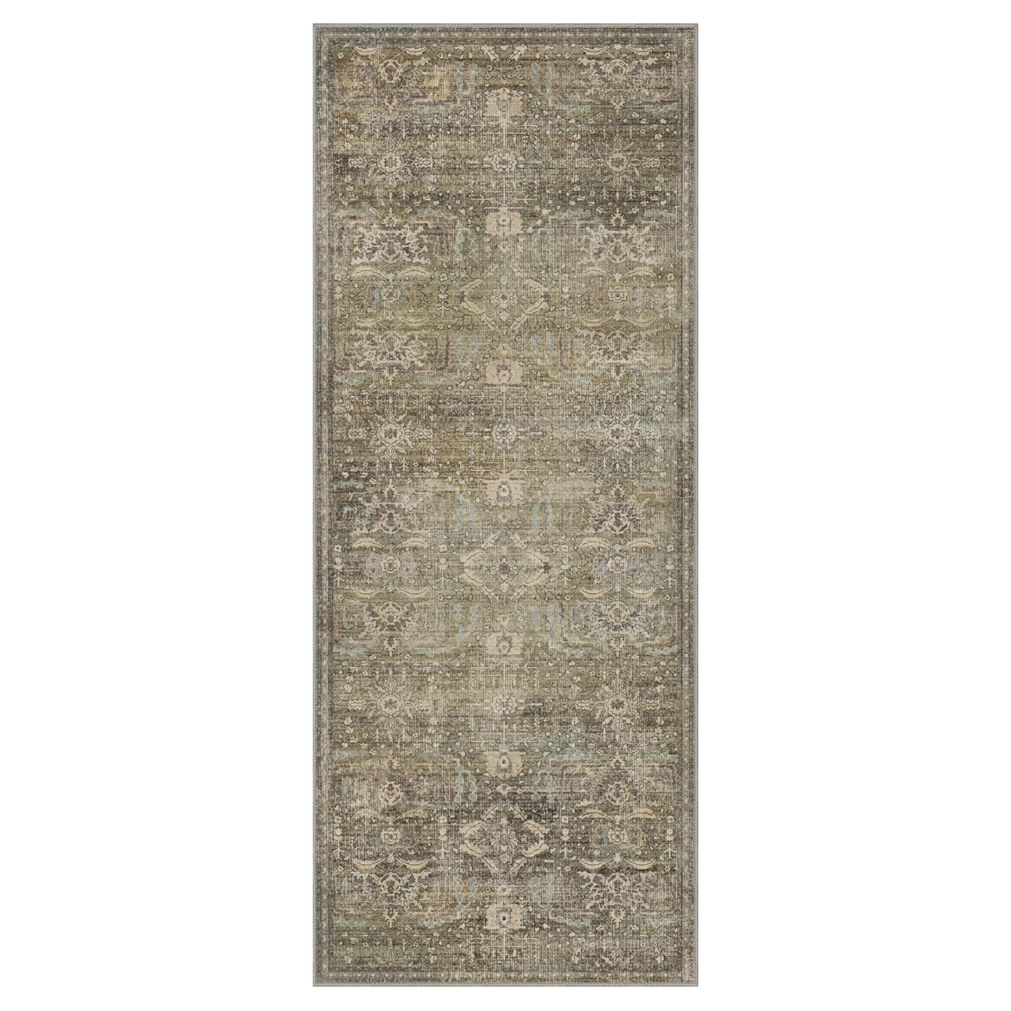 GENIMO Vintage Bohemian Print Non-Slip Runner Rug Brown